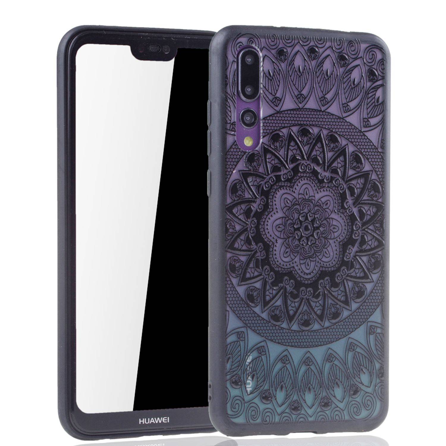 Huawei P20 Pro Handyhülle Backcover Schwarz