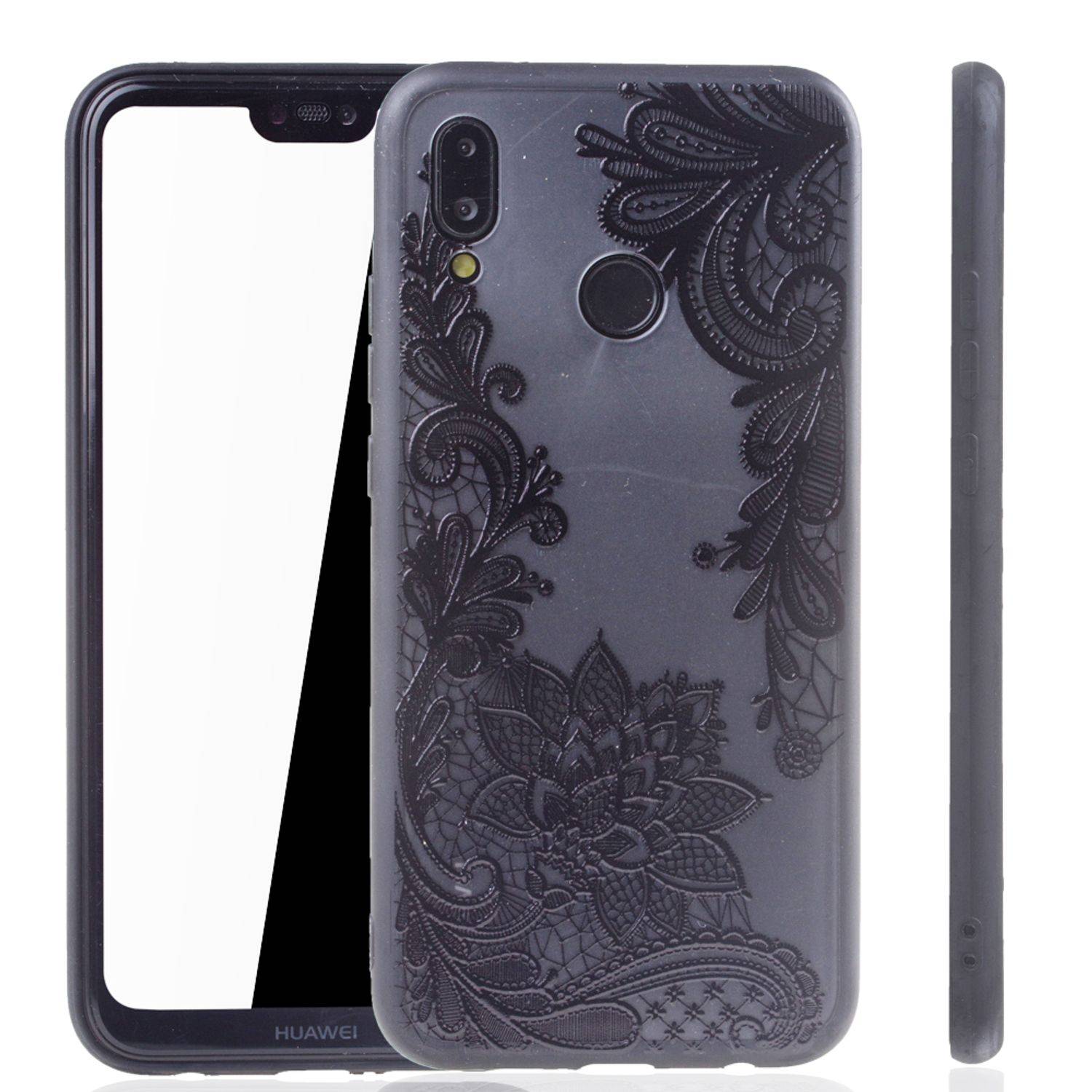Huawei P20 Lite Handyhülle Backcover Schwarz