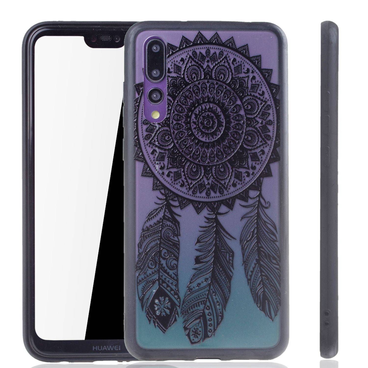 Huawei P20 Pro Handyhülle Backcover Schwarz