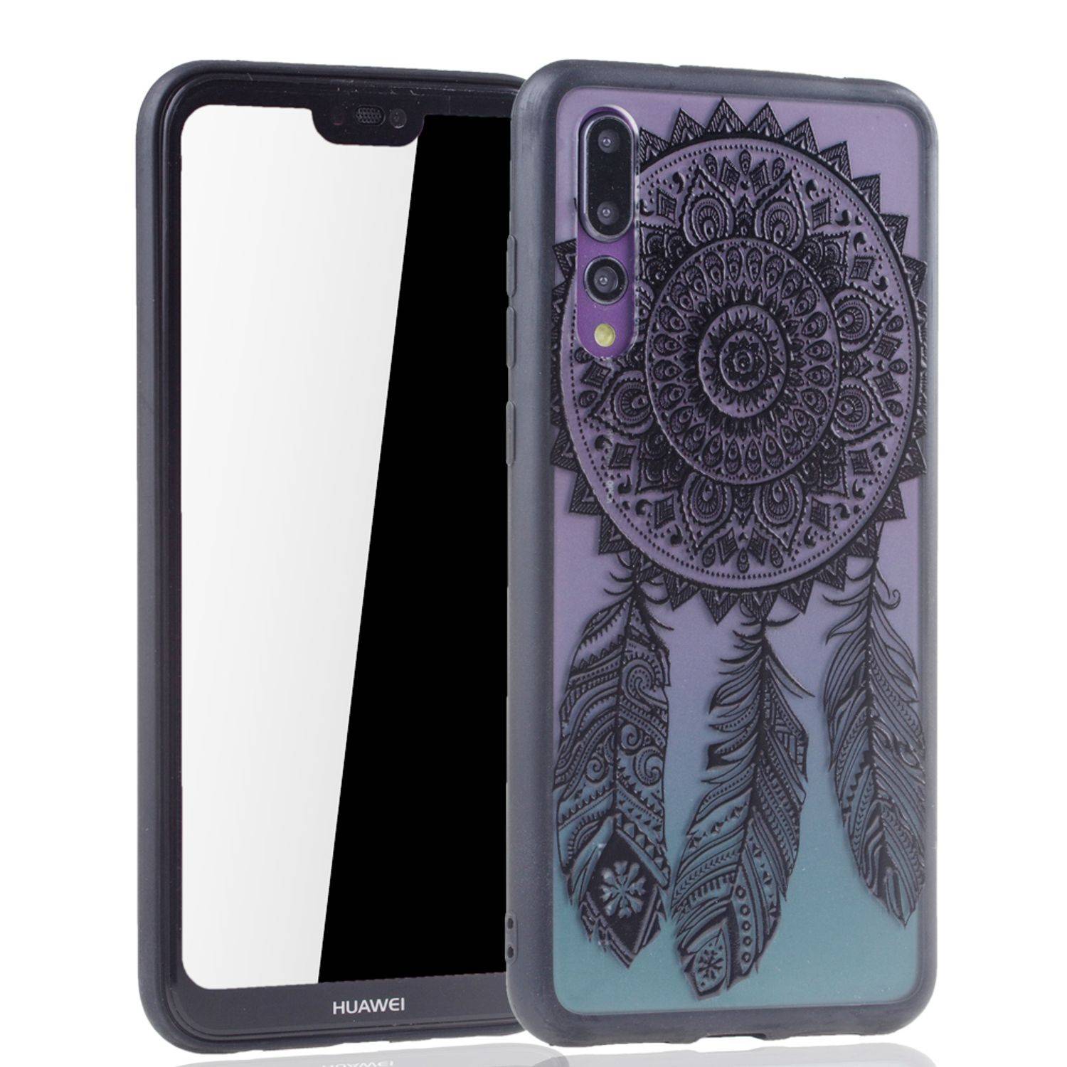 Huawei P20 Pro Handyhülle Backcover Schwarz