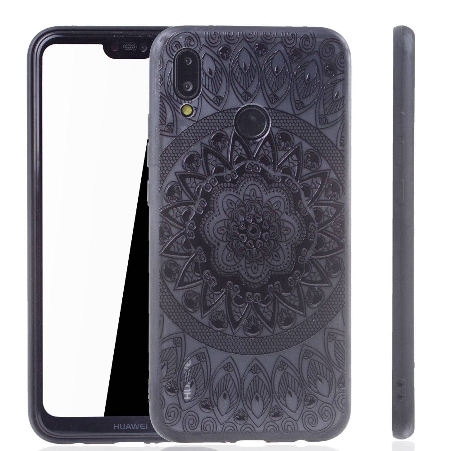 Huawei P20 Lite Handyhülle Backcover Schwarz