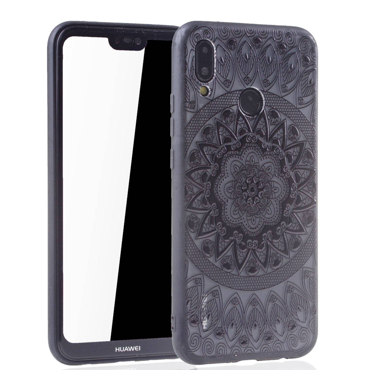 Huawei P20 Lite Handyhülle Backcover Schwarz