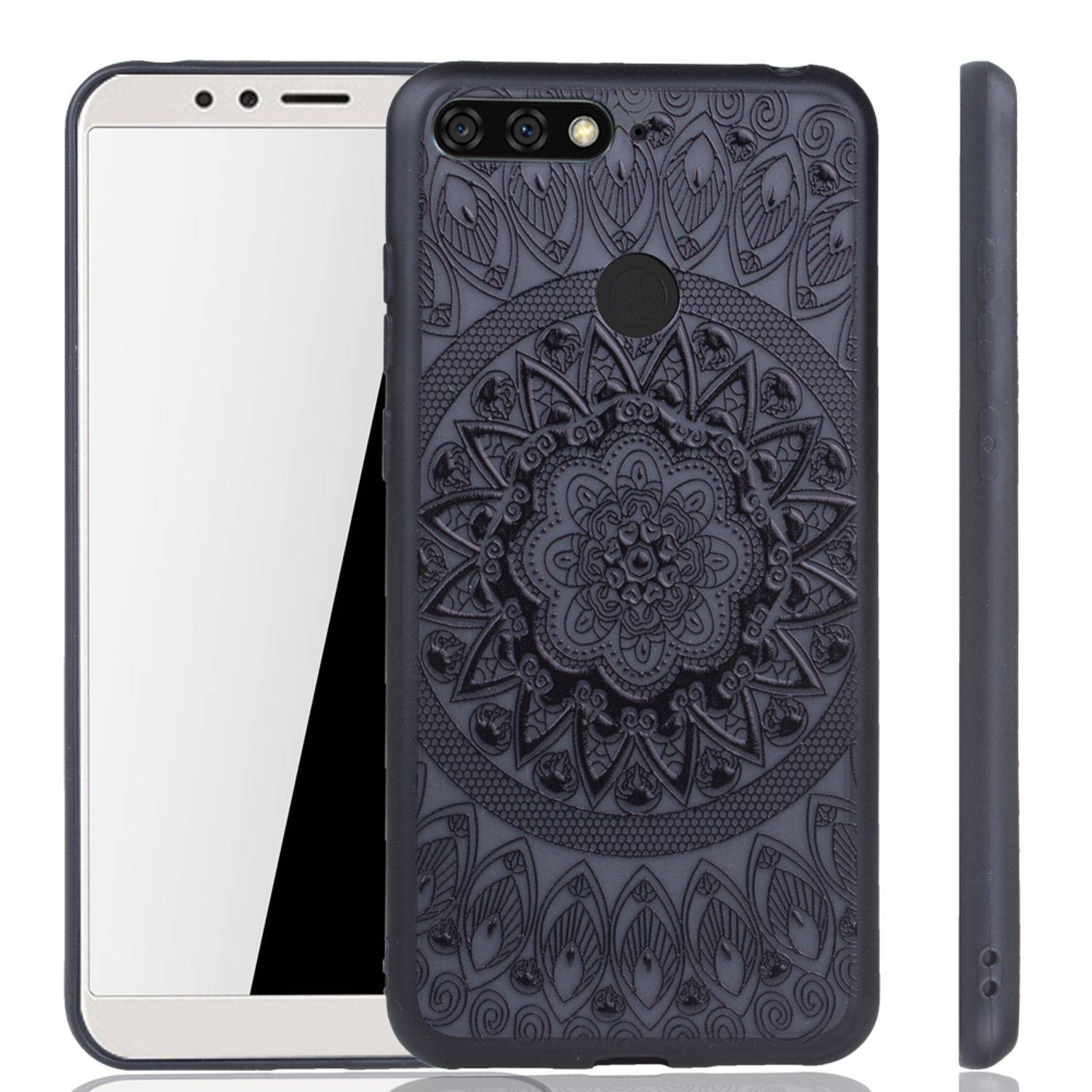 Huawei Y6 (2018) Handyhülle Backcover Schwarz