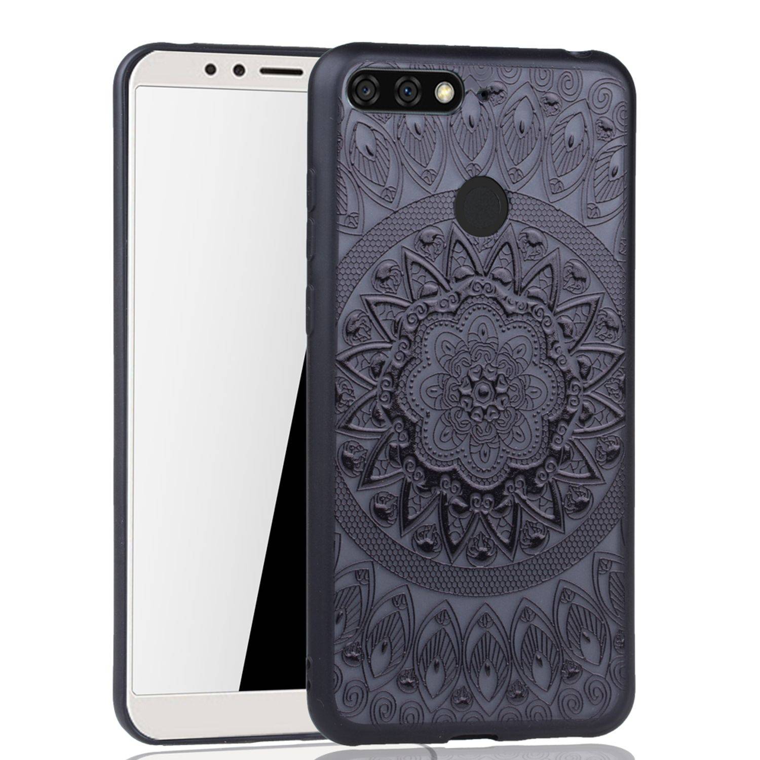 Huawei Y6 (2018) Handyhülle Backcover Schwarz