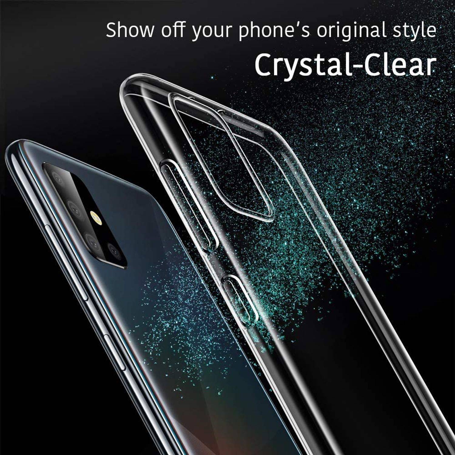 Samsung Galaxy A51 Handyhülle Ultra Dünn Bumper Backcover Transparent