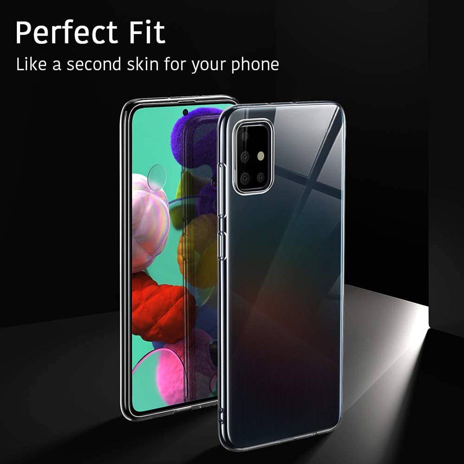 Samsung Galaxy A51 Handyhülle Ultra Dünn Bumper Backcover Transparent