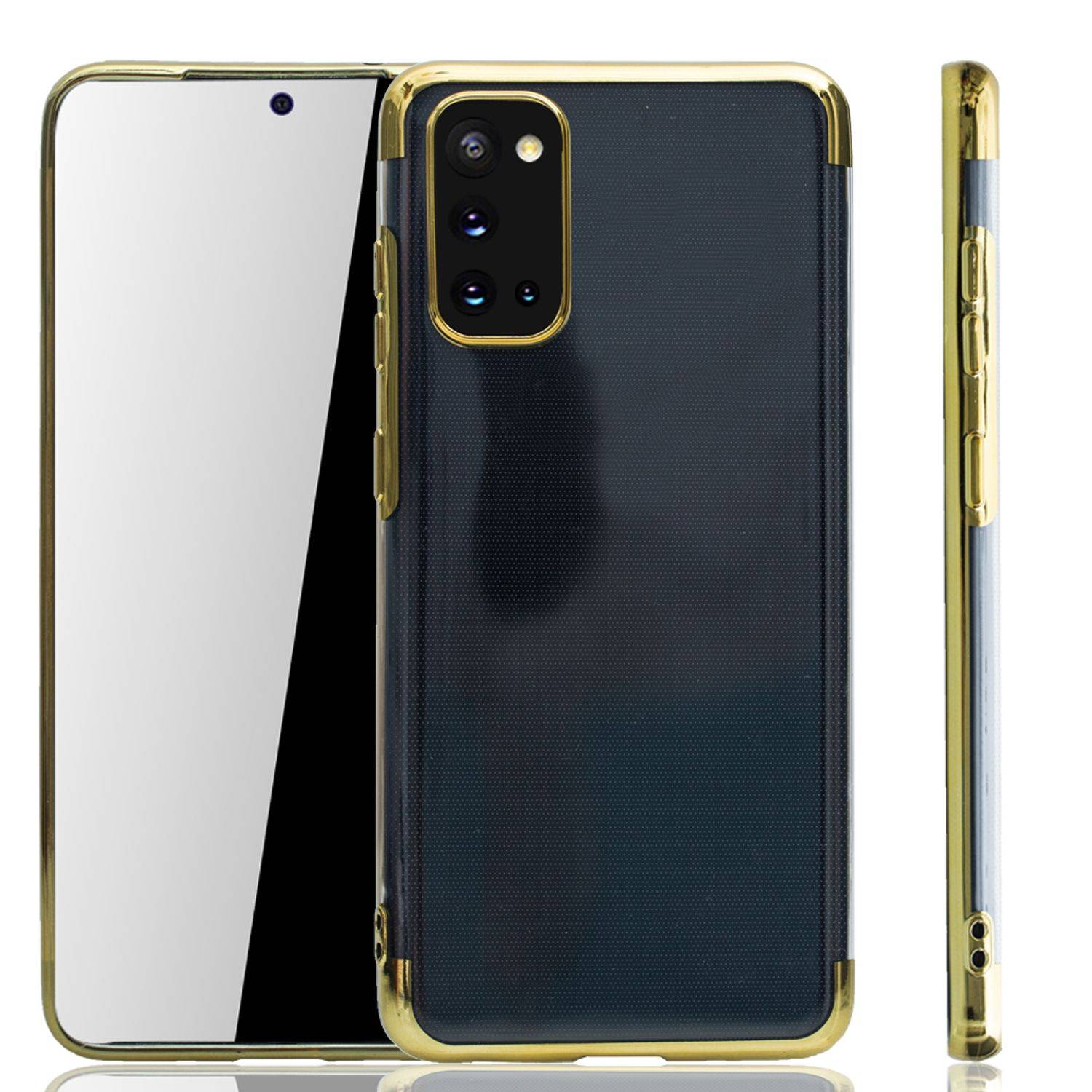 Samsung Galaxy S20 Handyhülle Bumper Backcover Gold