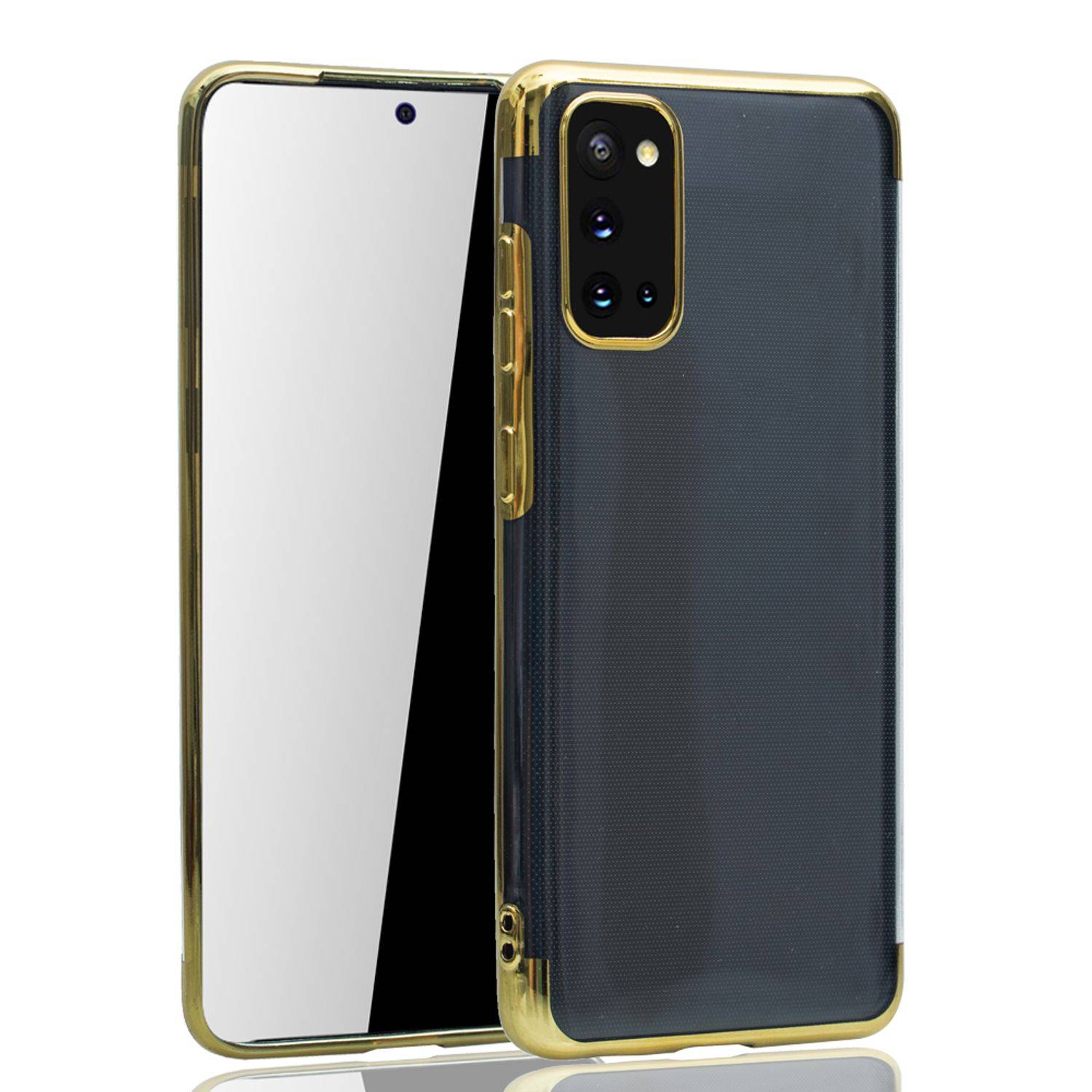 Samsung Galaxy S20 Handyhülle Bumper Backcover Gold