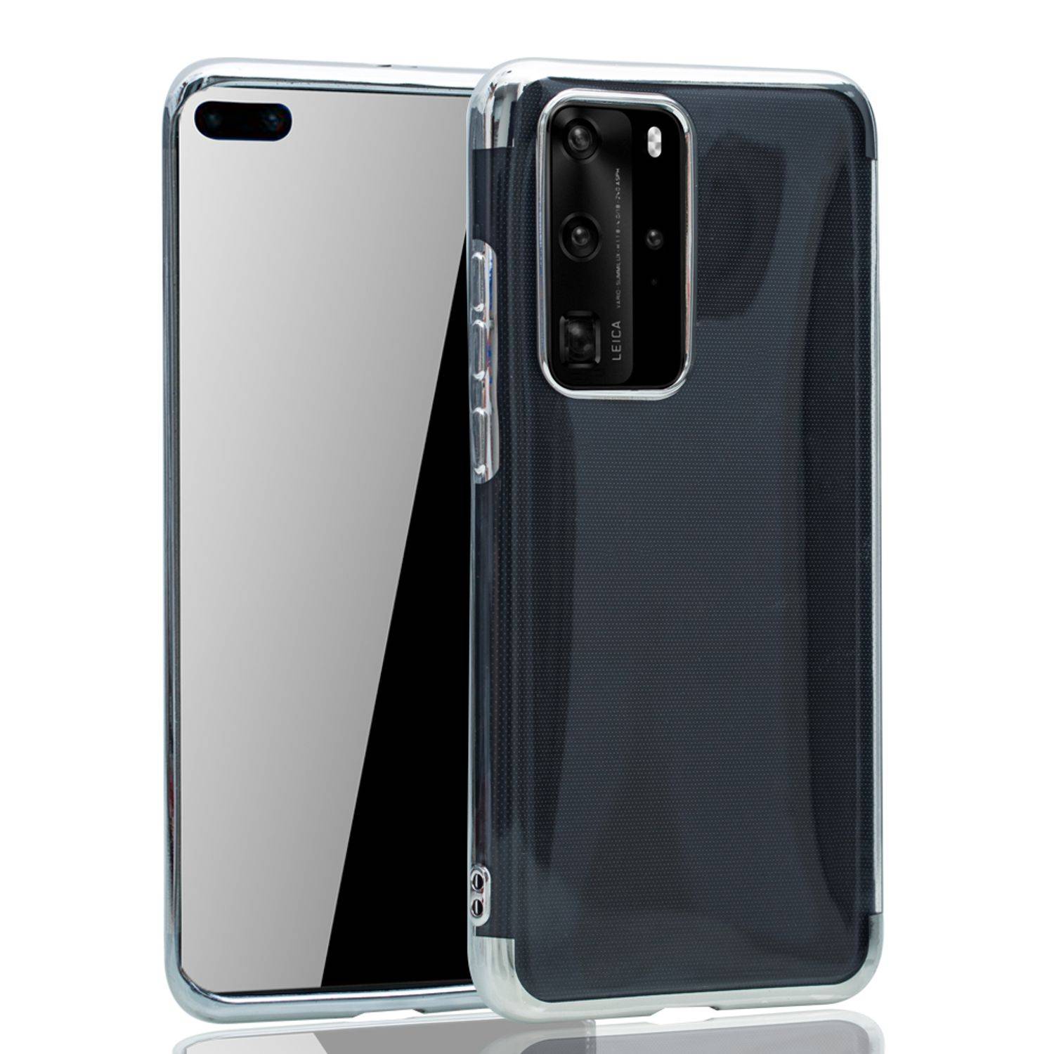 Huawei P40 Handyhülle Bumper Backcover Silber