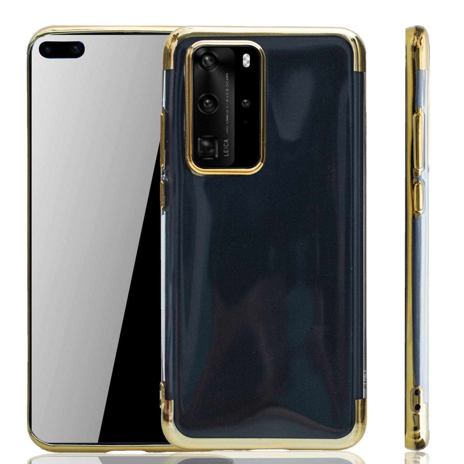 Huawei P40 Handyhülle Bumper Backcover Gold