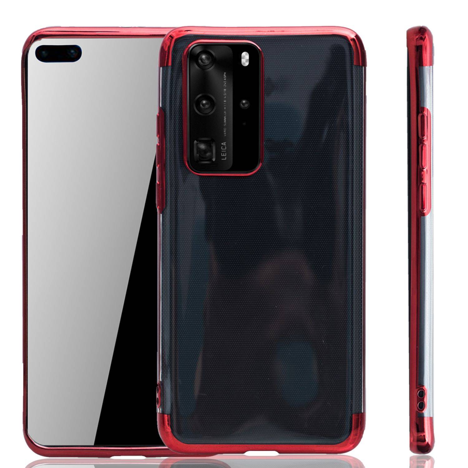 Huawei P40 Handyhülle Bumper Backcover Rot