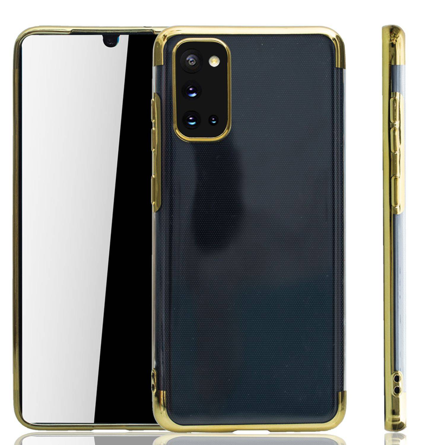Samsung Galaxy A31 Handyhülle Bumper Backcover Gold