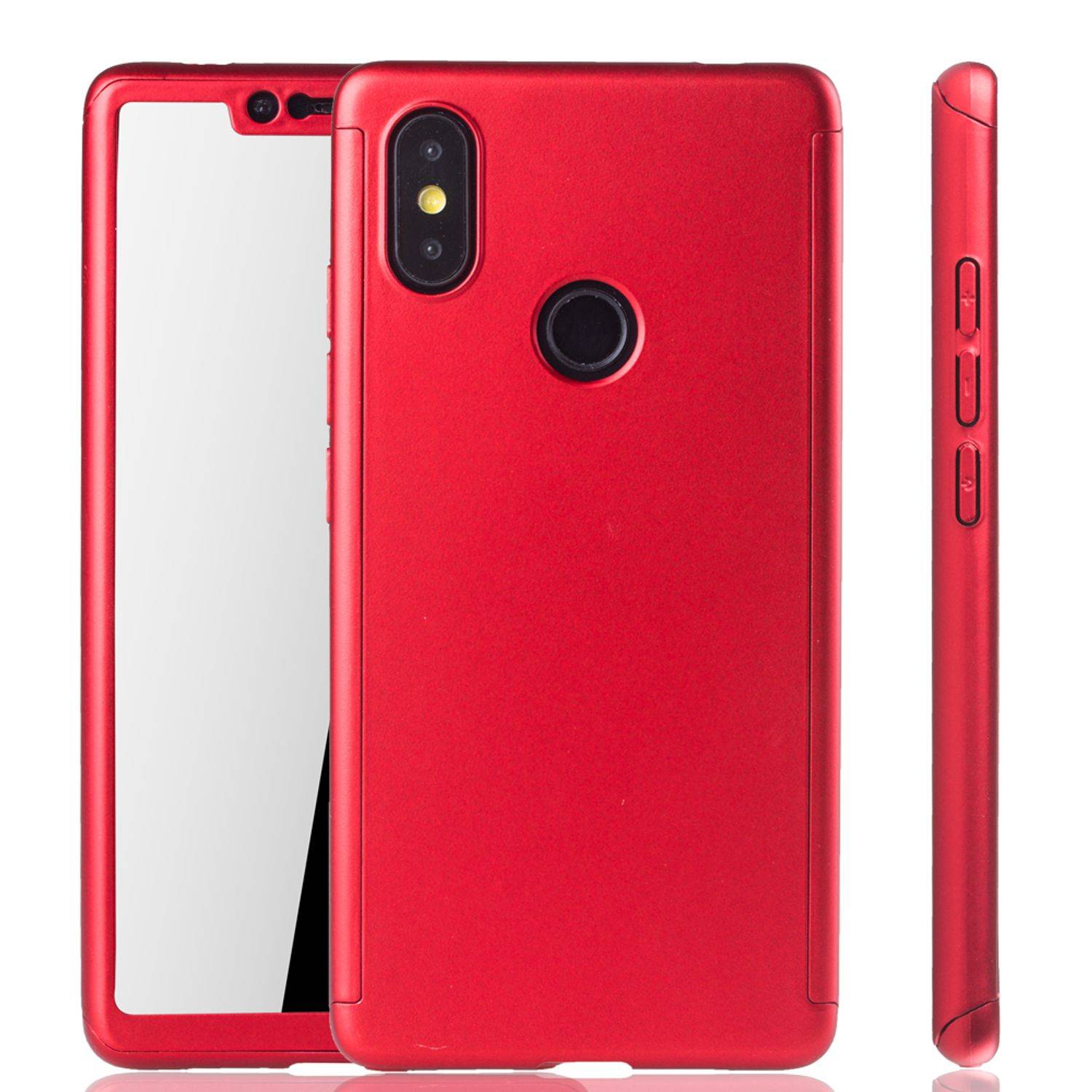 Xiaomi Mi 8 SE Handyhülle 360 Grad Schutz Full Cover Rot