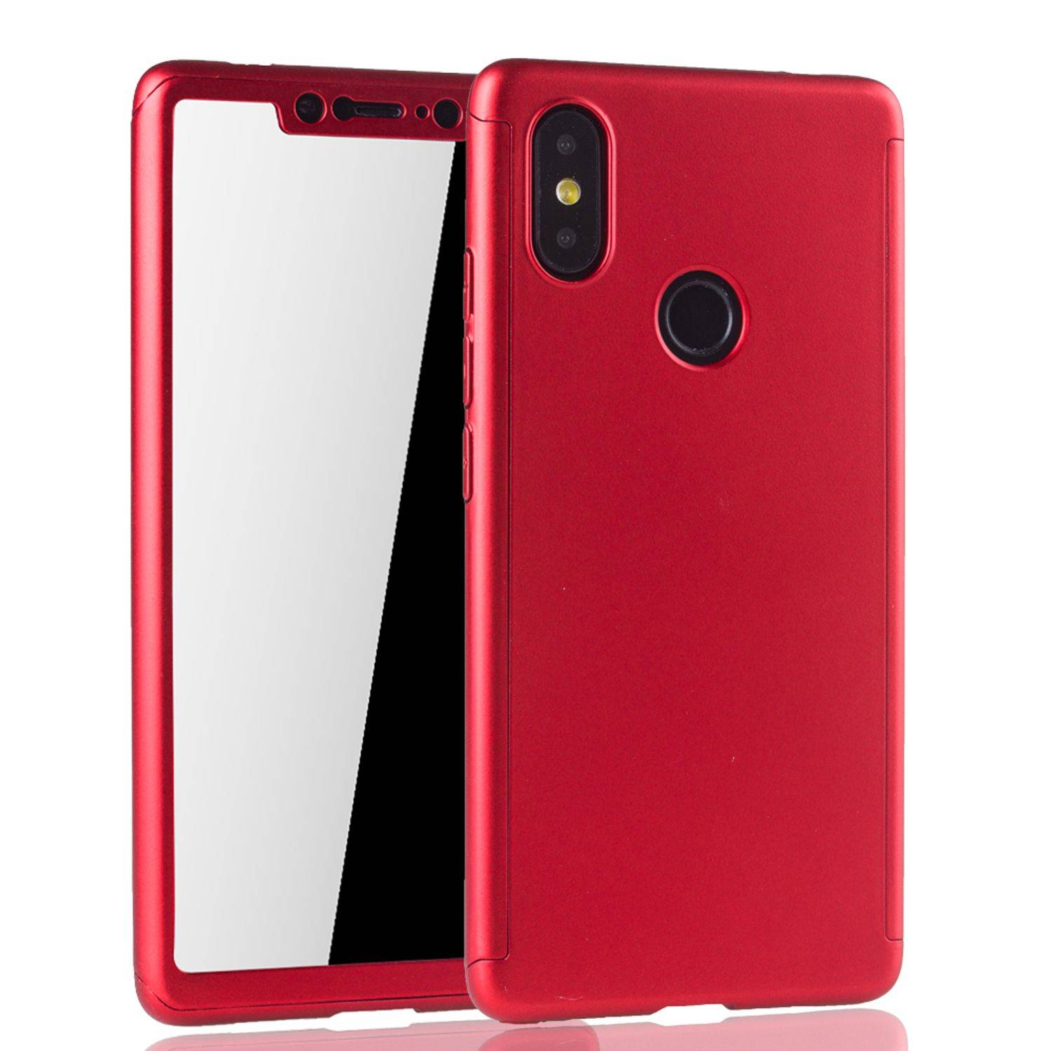Xiaomi Mi 8 SE Handyhülle 360 Grad Schutz Full Cover Rot