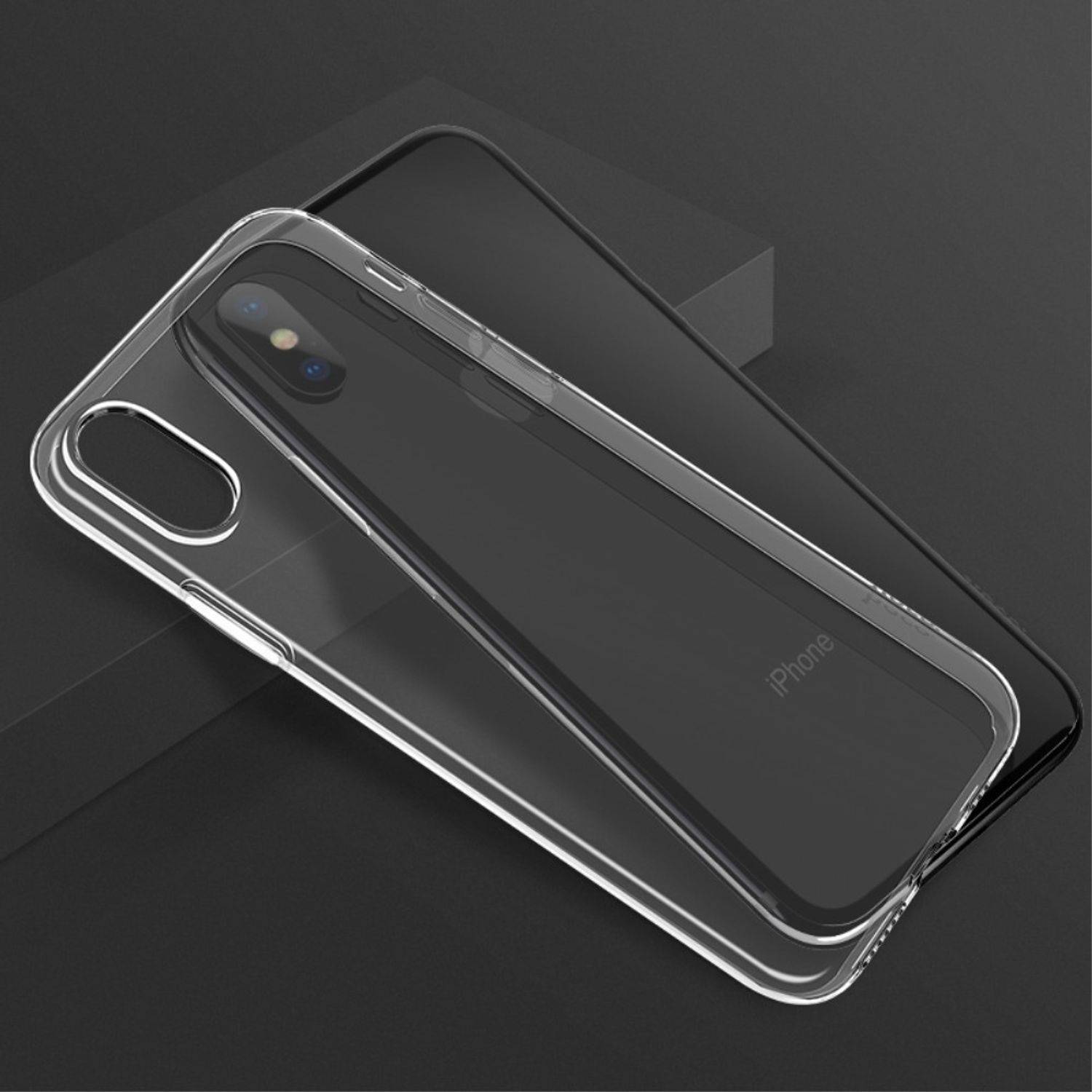 Apple iPhone XS Max Handyhülle Ultra Dünn Bumper Backcover Transparent