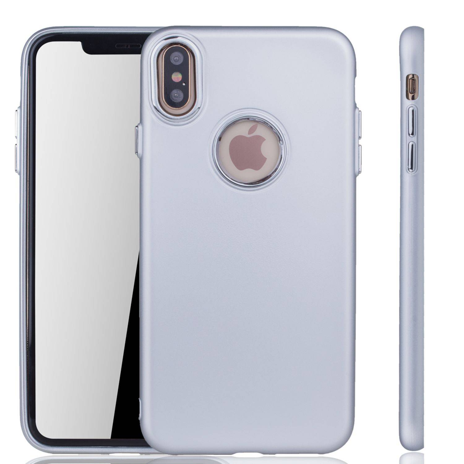Apple iPhone XS Max Handyhülle Backcover Silber