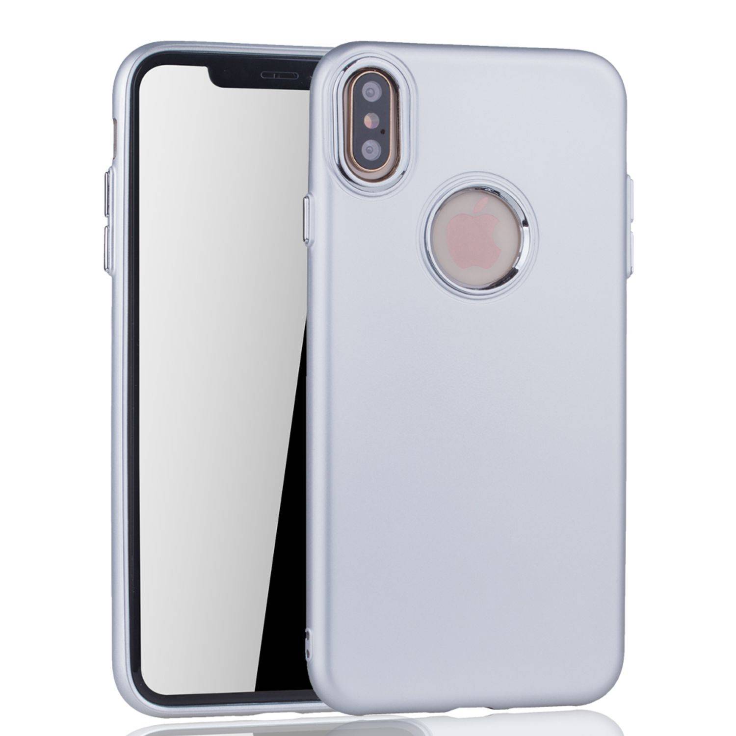 Apple iPhone XS Max Handyhülle Backcover Silber
