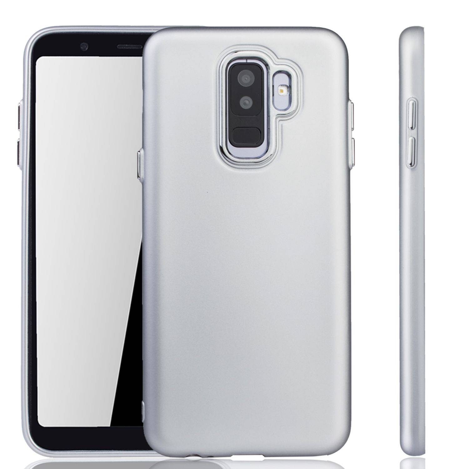 Samsung Galaxy A6 Plus (2018) Handyhülle Backcover Silber