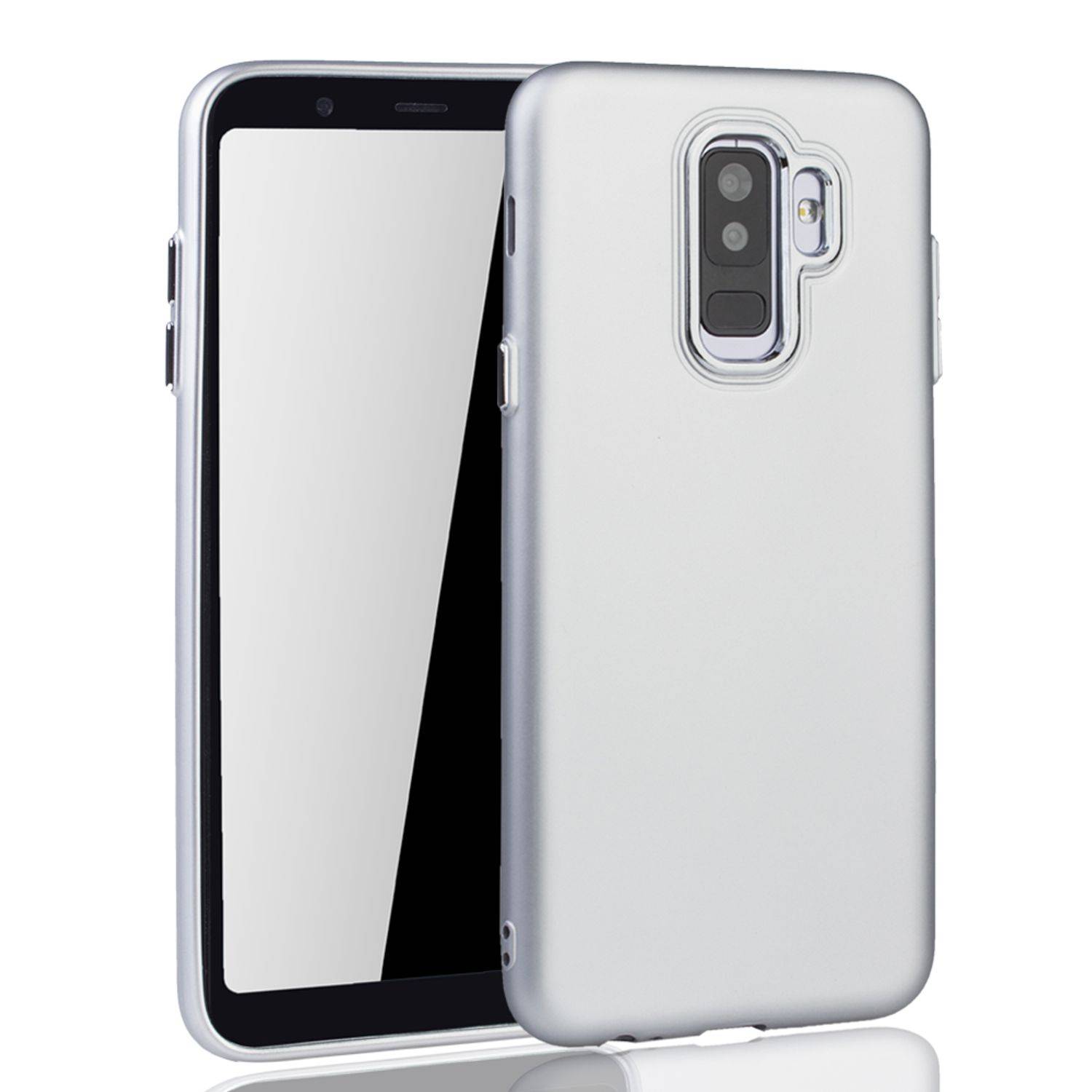 Samsung Galaxy A6 Plus (2018) Handyhülle Backcover Silber