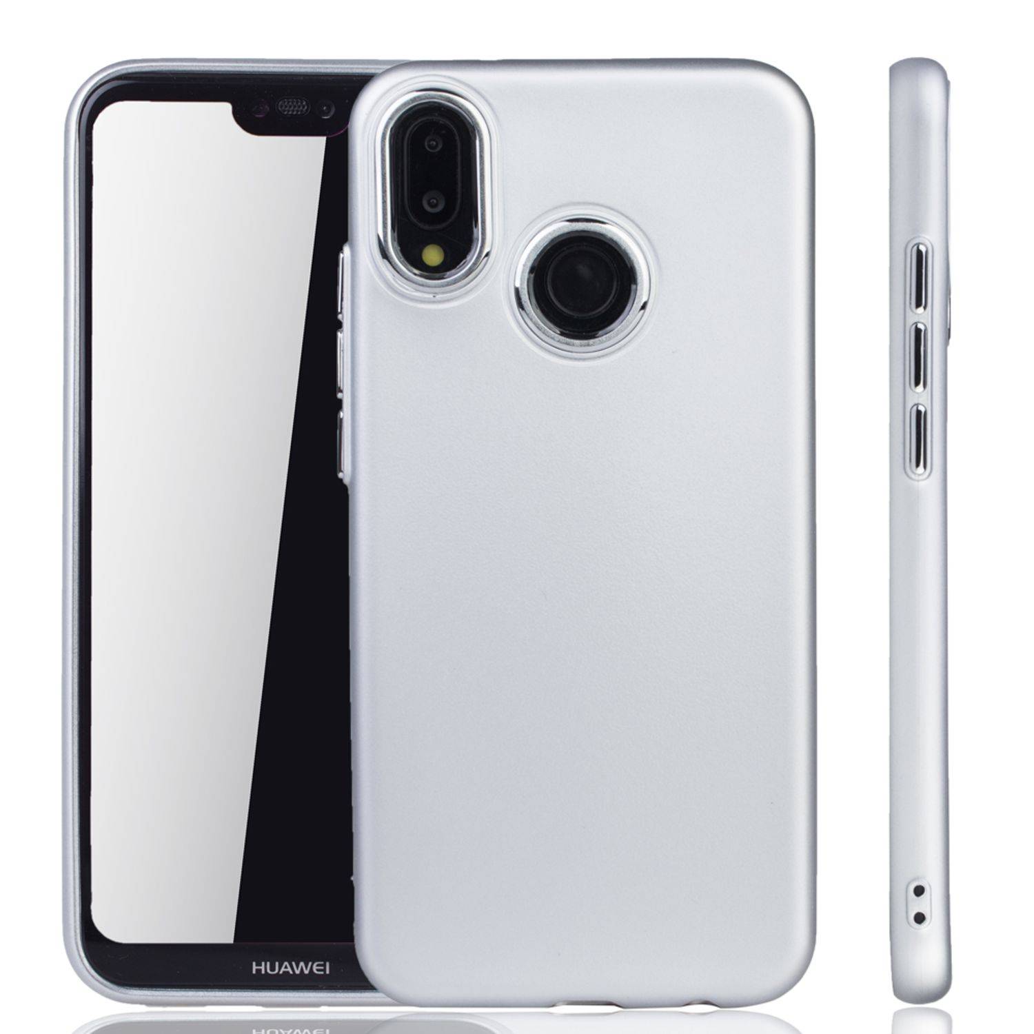 Huawei P20 Lite Handyhülle Backcover Silber