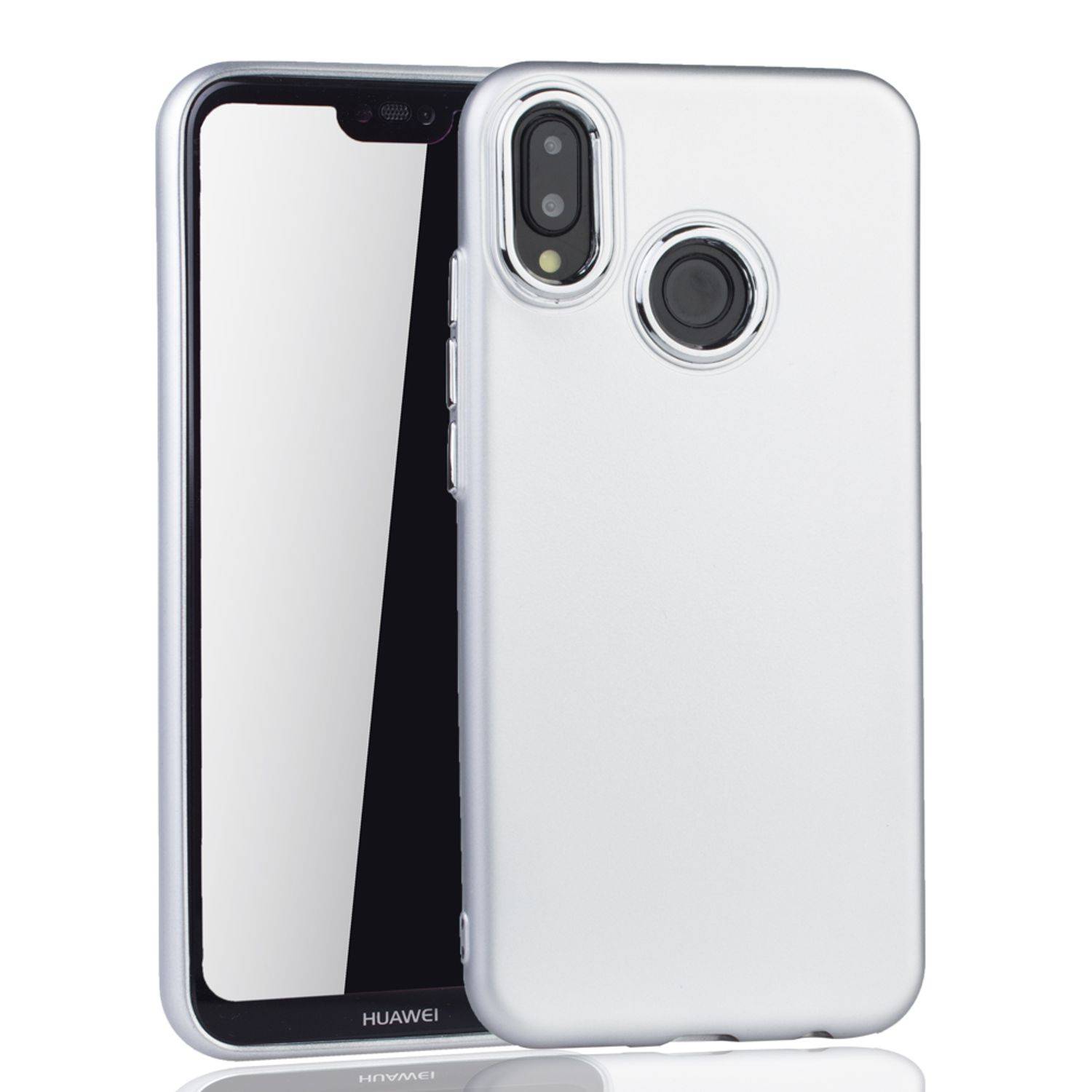 Huawei P20 Lite Handyhülle Backcover Silber