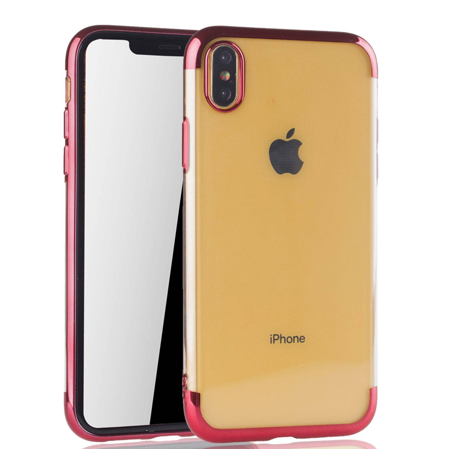 Apple iPhone XS Max Handyhülle Bumper Backcover Rot