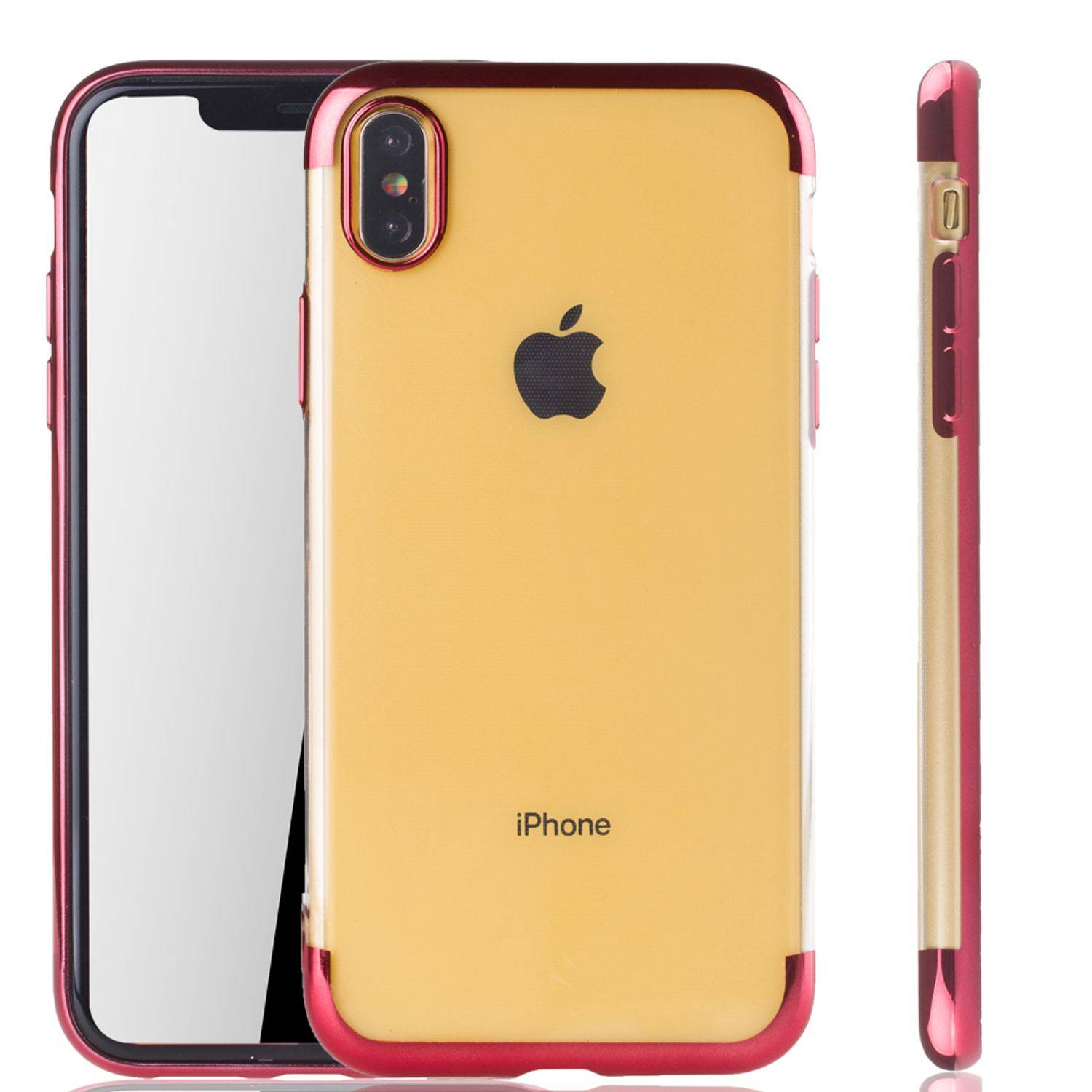 Apple iPhone XS Max Handyhülle Bumper Backcover Rot