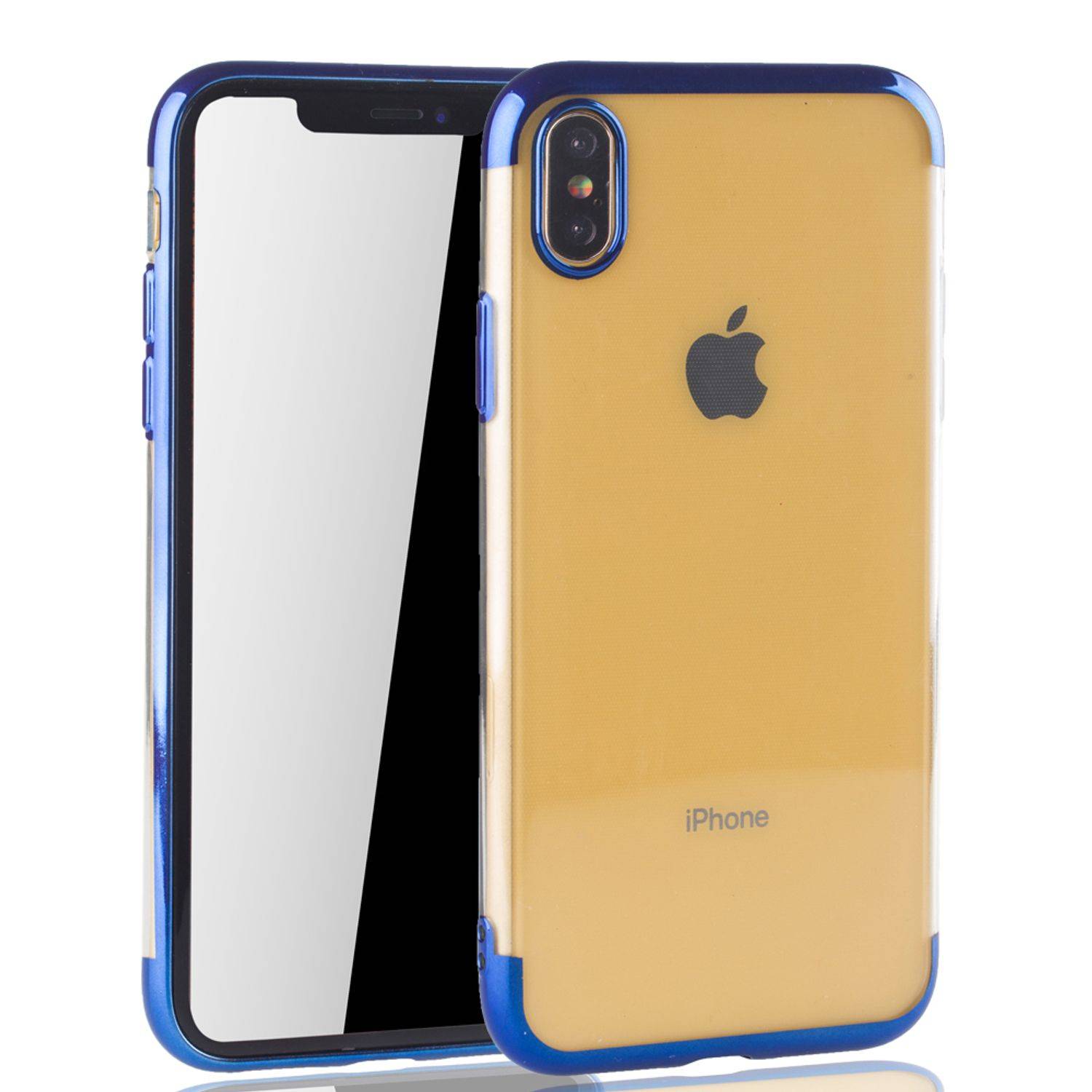 Apple iPhone XS Max Handyhülle Bumper Backcover Blau