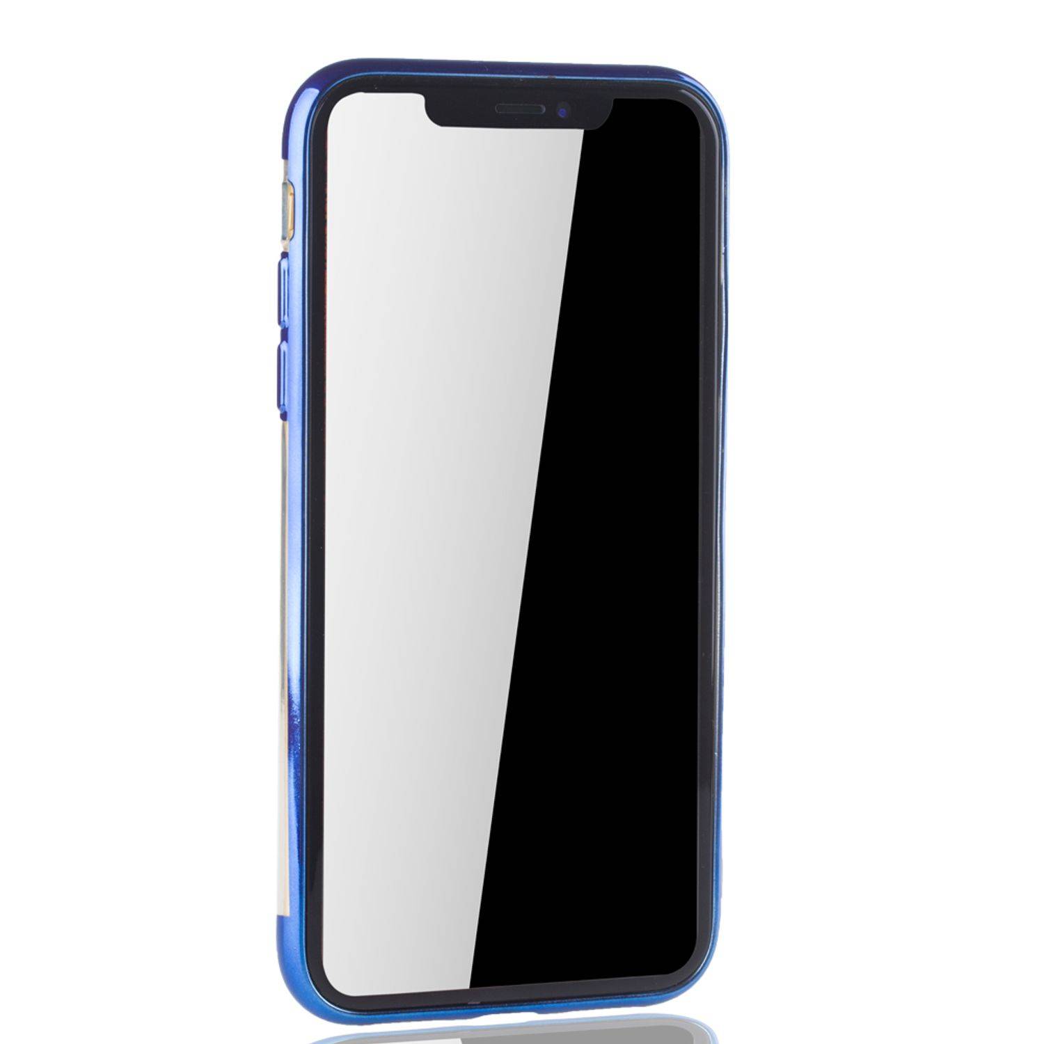 Apple iPhone XS Max Handyhülle Bumper Backcover Blau