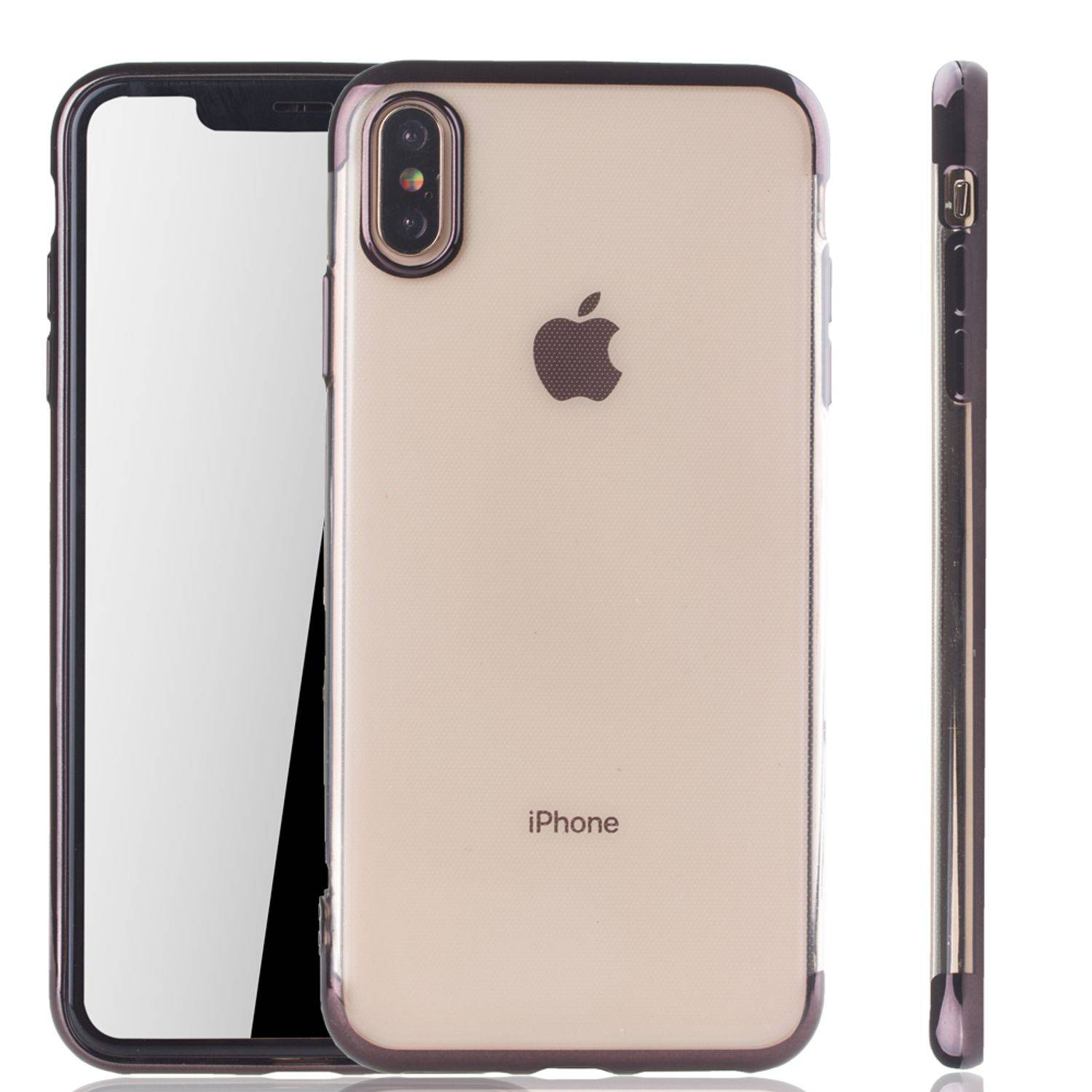 Apple iPhone XS Max Handyhülle Bumper Backcover Schwarz