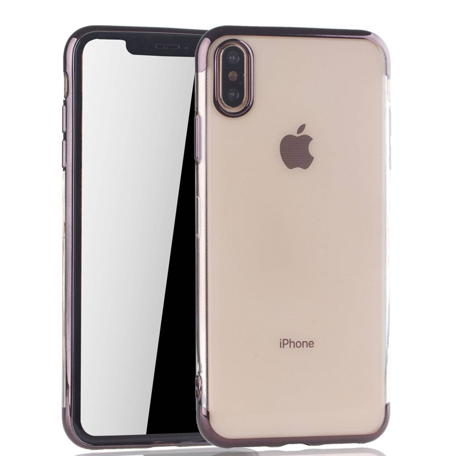 Apple iPhone XS Max Handyhülle Bumper Backcover Schwarz