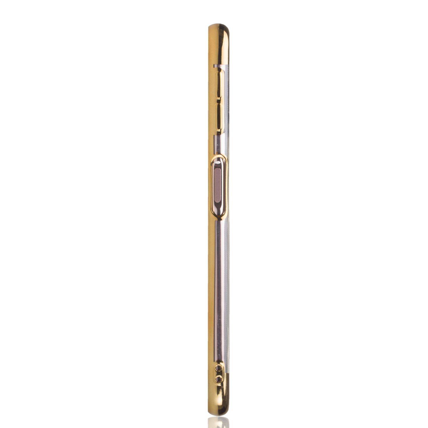 Samsung Galaxy A7 (2018) Handyhülle Bumper Backcover Gold