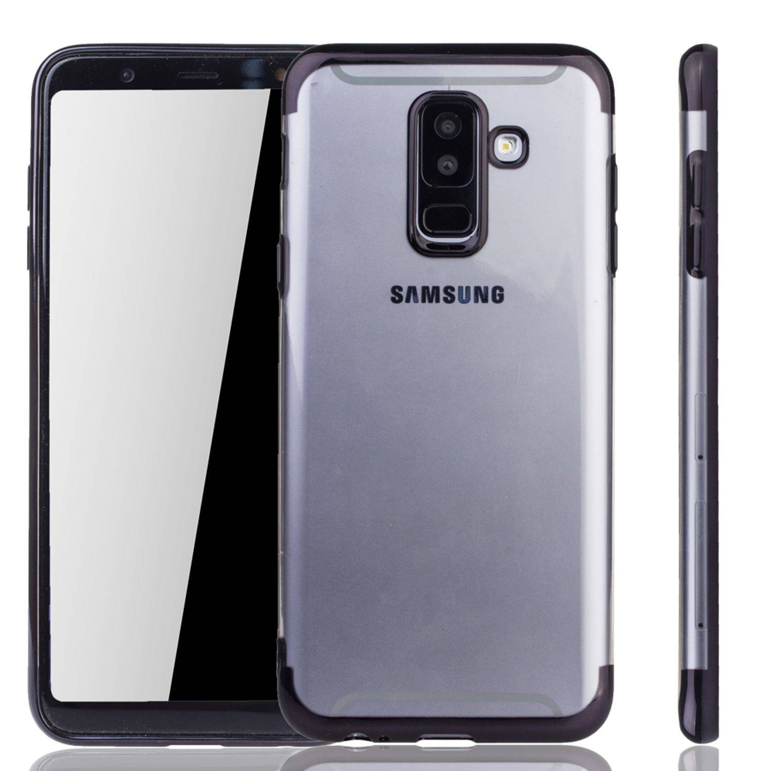Samsung Galaxy A6 Plus (2018) Handyhülle Bumper Backcover Schwarz