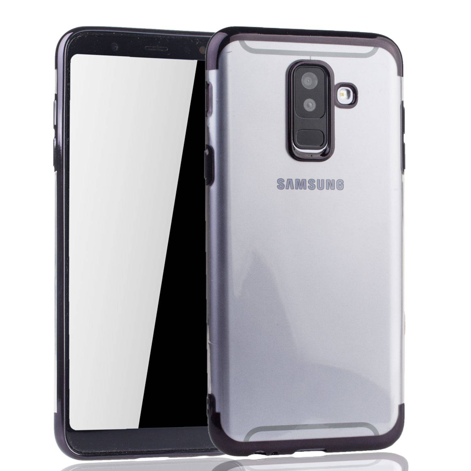 Samsung Galaxy A6 Plus (2018) Handyhülle Bumper Backcover Schwarz
