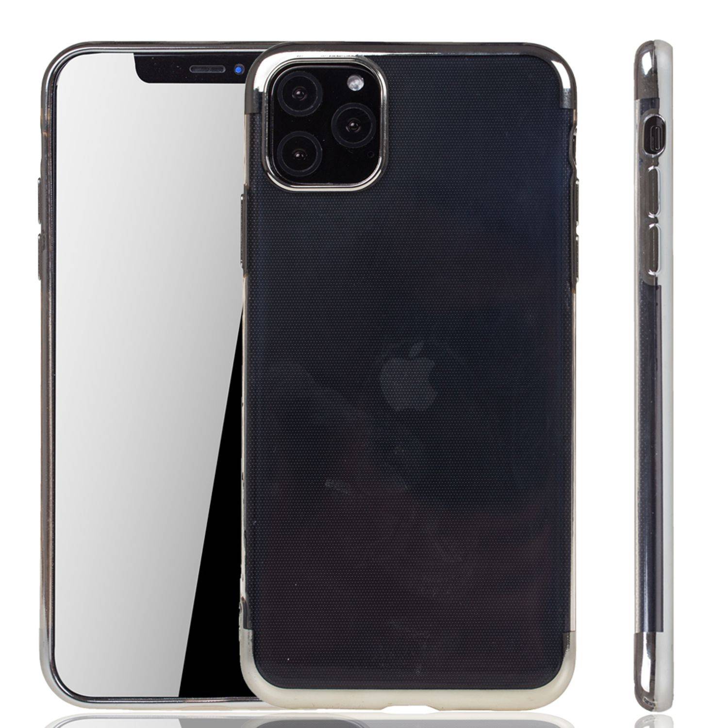 Apple iPhone 11 Pro Max Handyhülle Bumper Backcover Silber