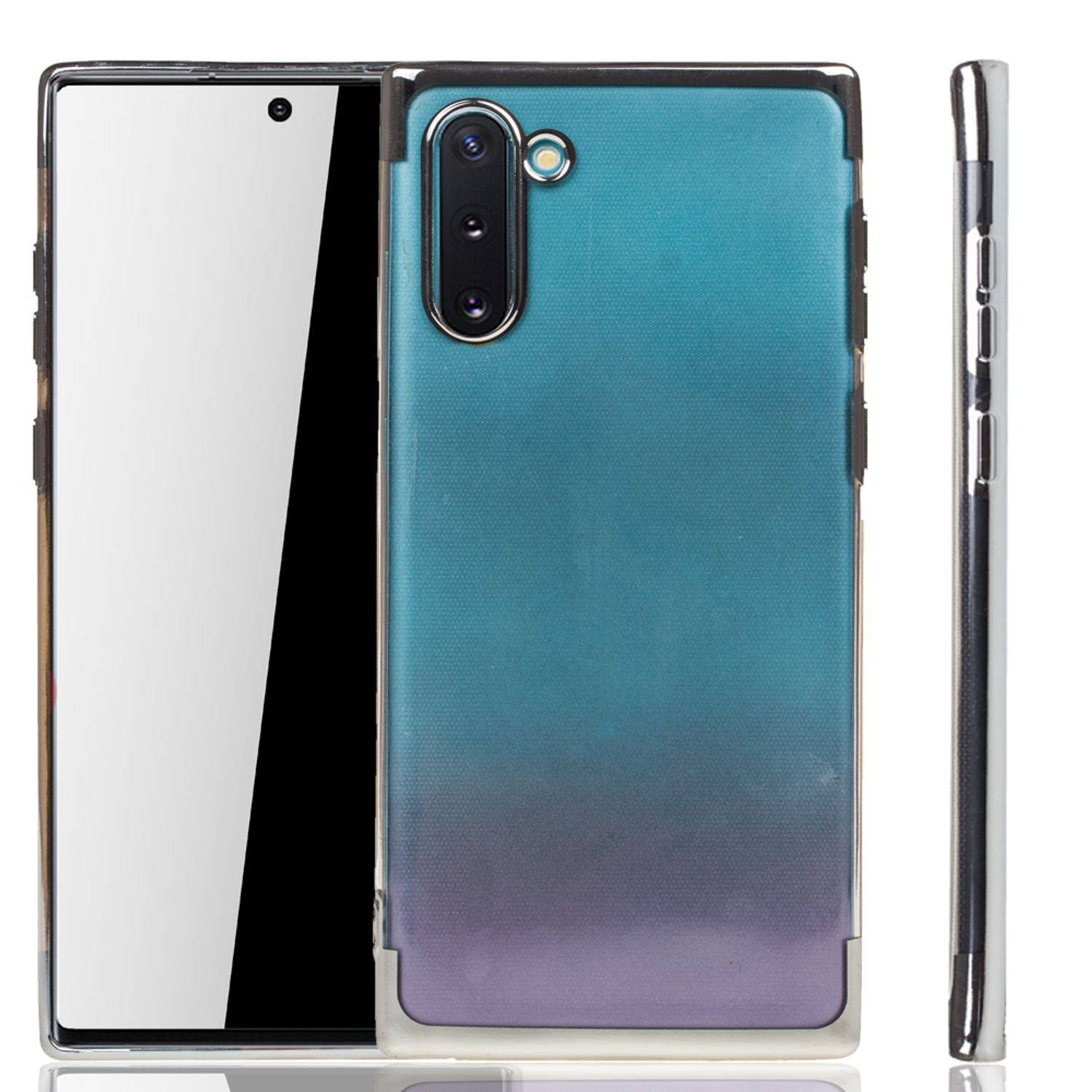 Samsung Galaxy Note 10 Handyhülle Bumper Backcover Silber