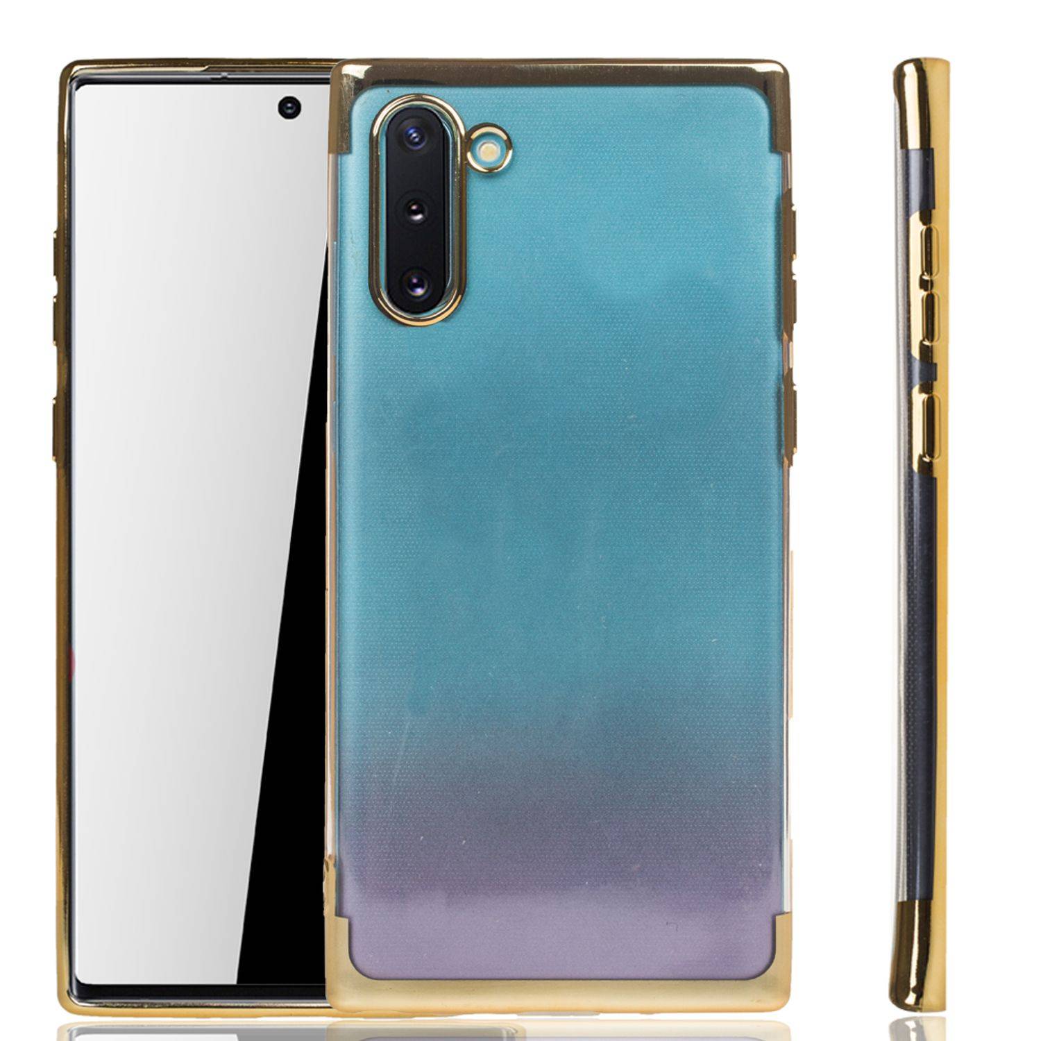Samsung Galaxy Note 10 Handyhülle Bumper Backcover Gold