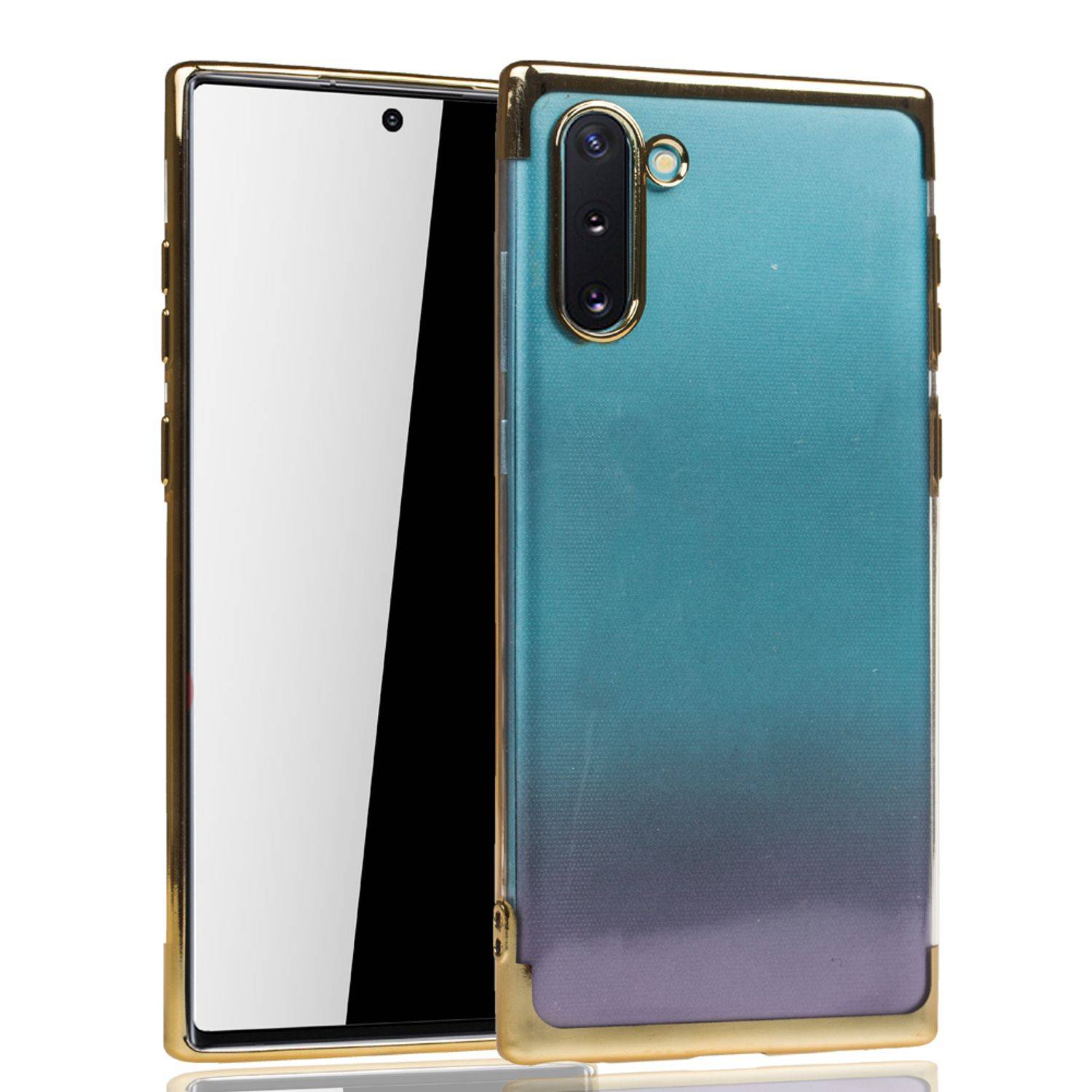 Samsung Galaxy Note 10 Handyhülle Bumper Backcover Gold