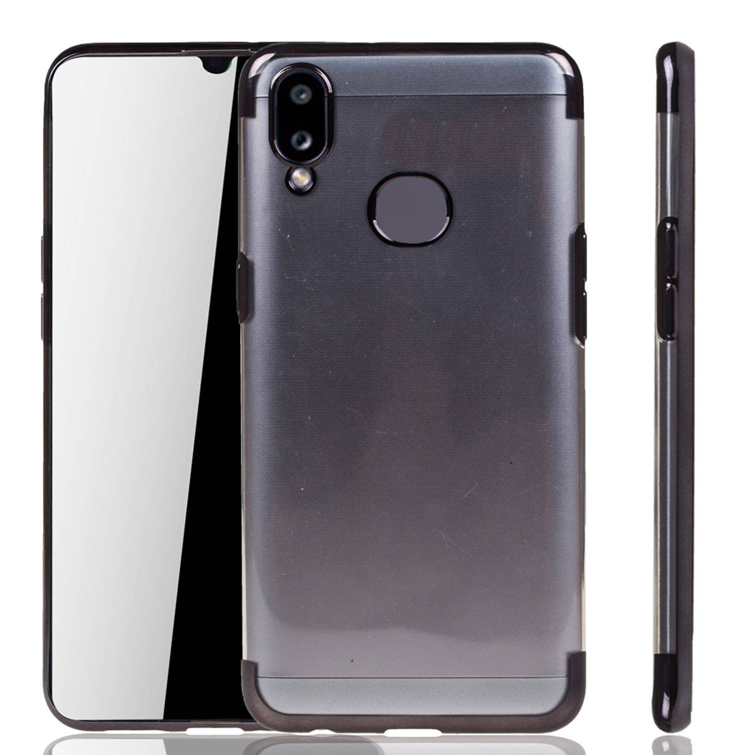 Samsung Galaxy A10s Handyhülle Bumper Backcover Schwarz