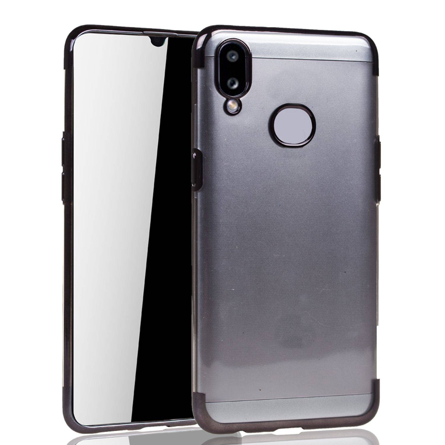 Samsung Galaxy A10s Handyhülle Bumper Backcover Schwarz