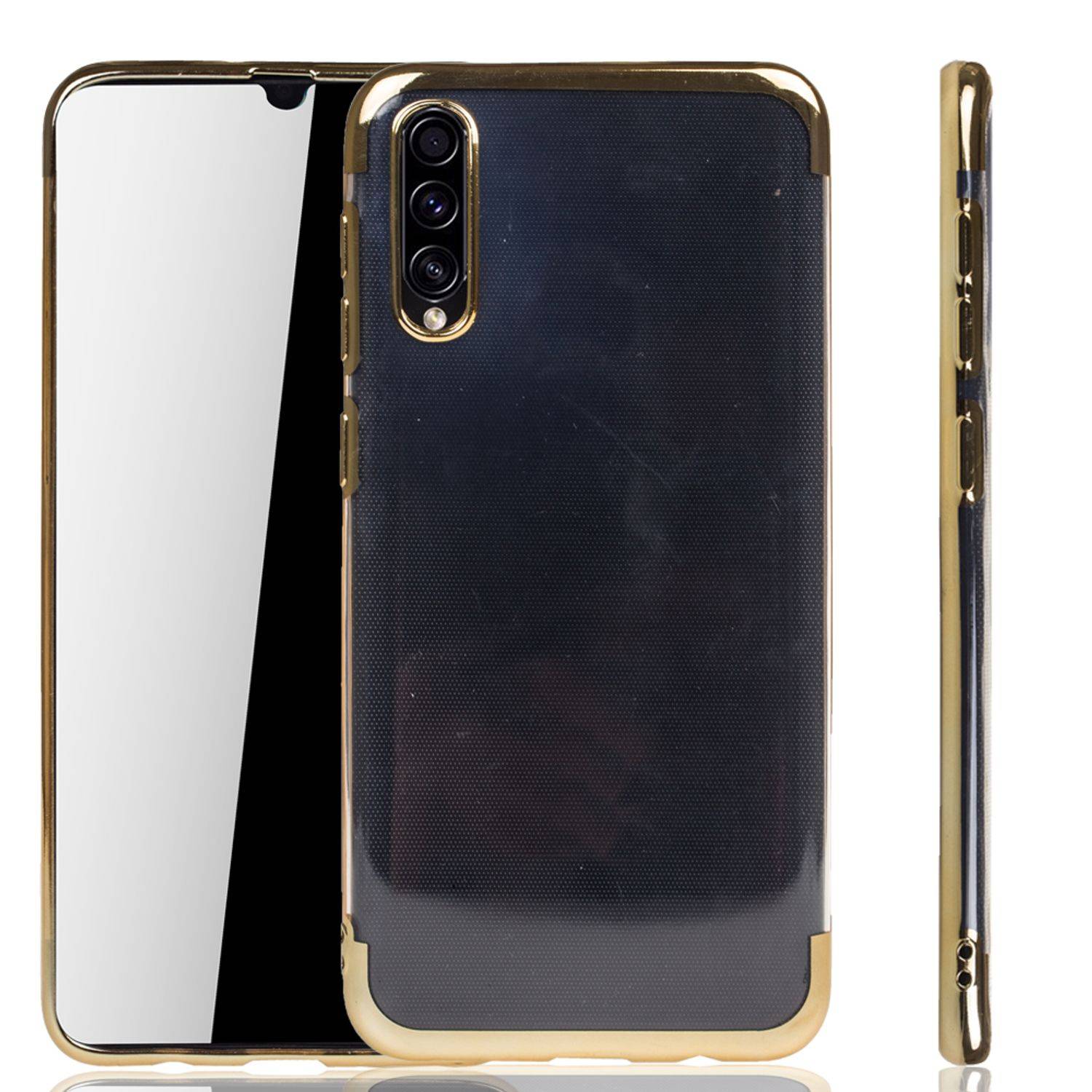 Samsung Galaxy A30s Handyhülle Bumper Backcover Gold