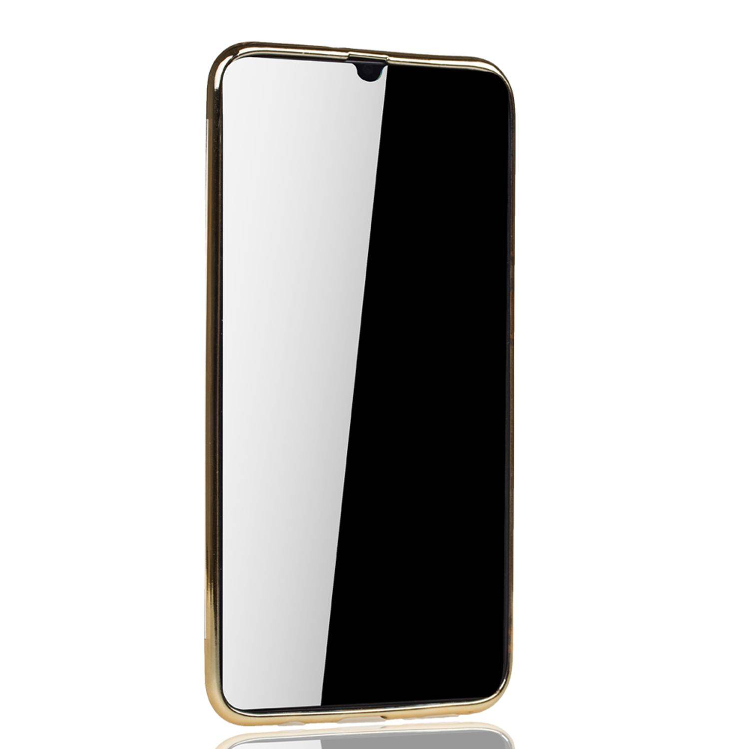 Samsung Galaxy A30s Handyhülle Bumper Backcover Gold