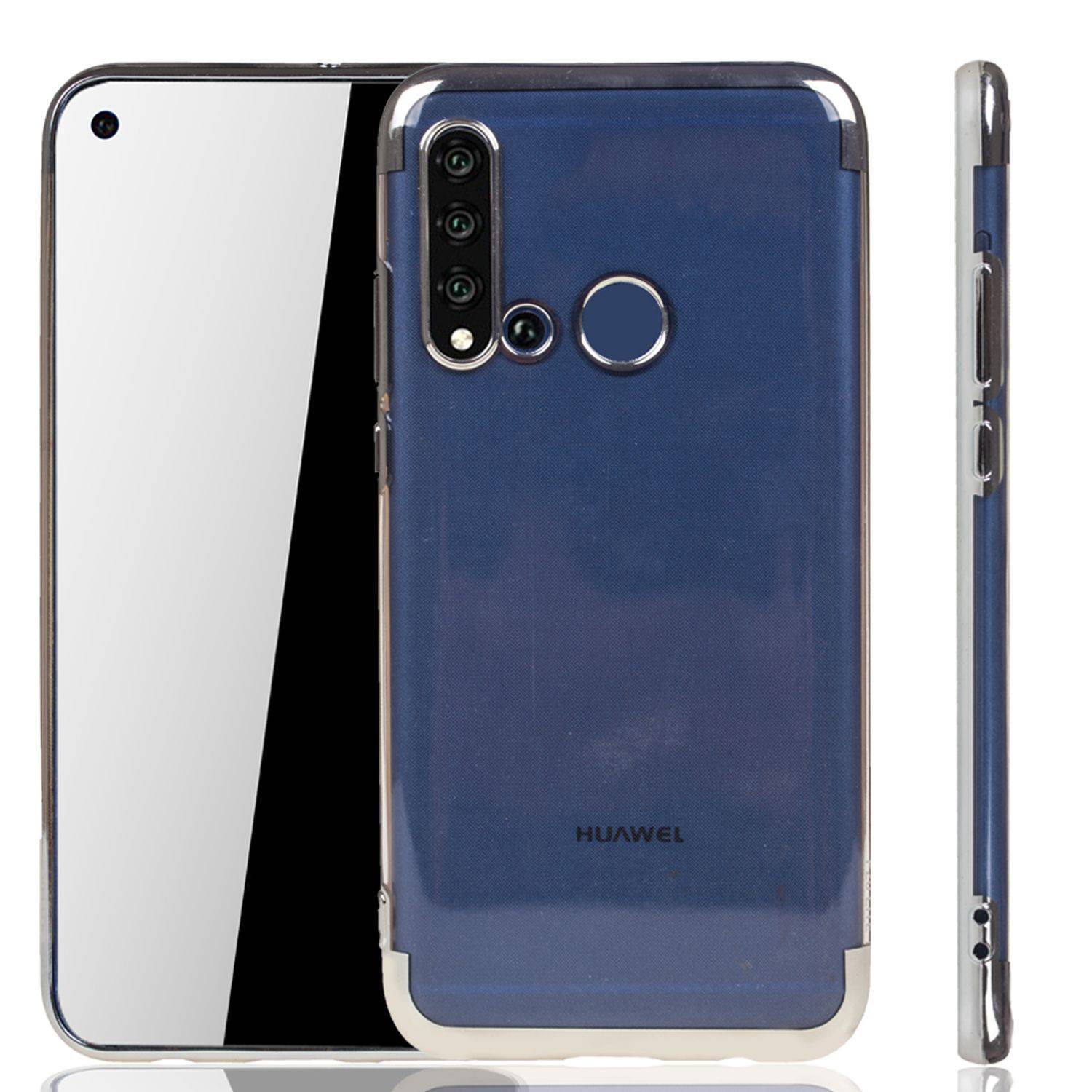 Huawei P20 Lite 2019 Handyhülle Bumper Backcover Silber