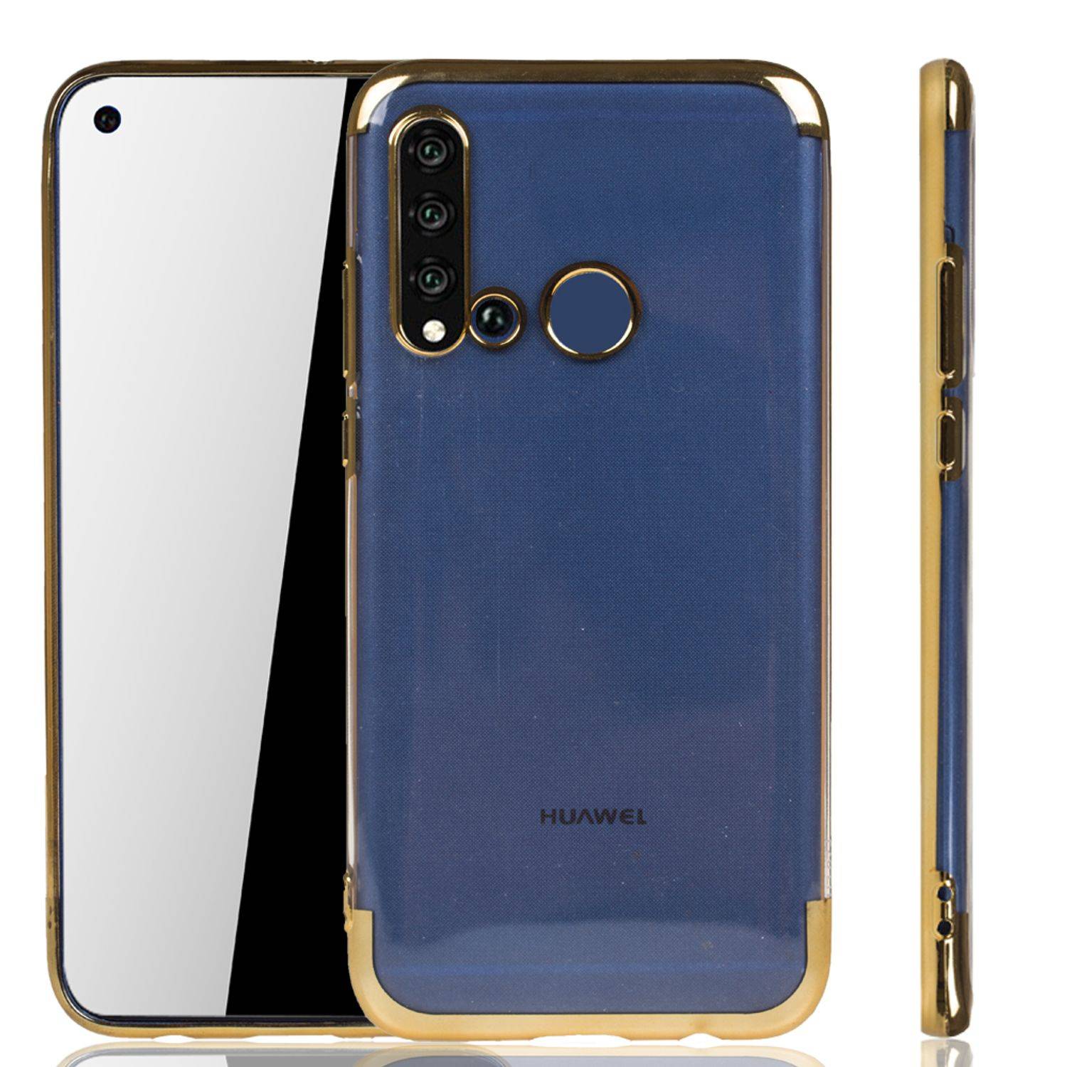 Huawei P20 Lite 2019 Handyhülle Bumper Backcover Gold