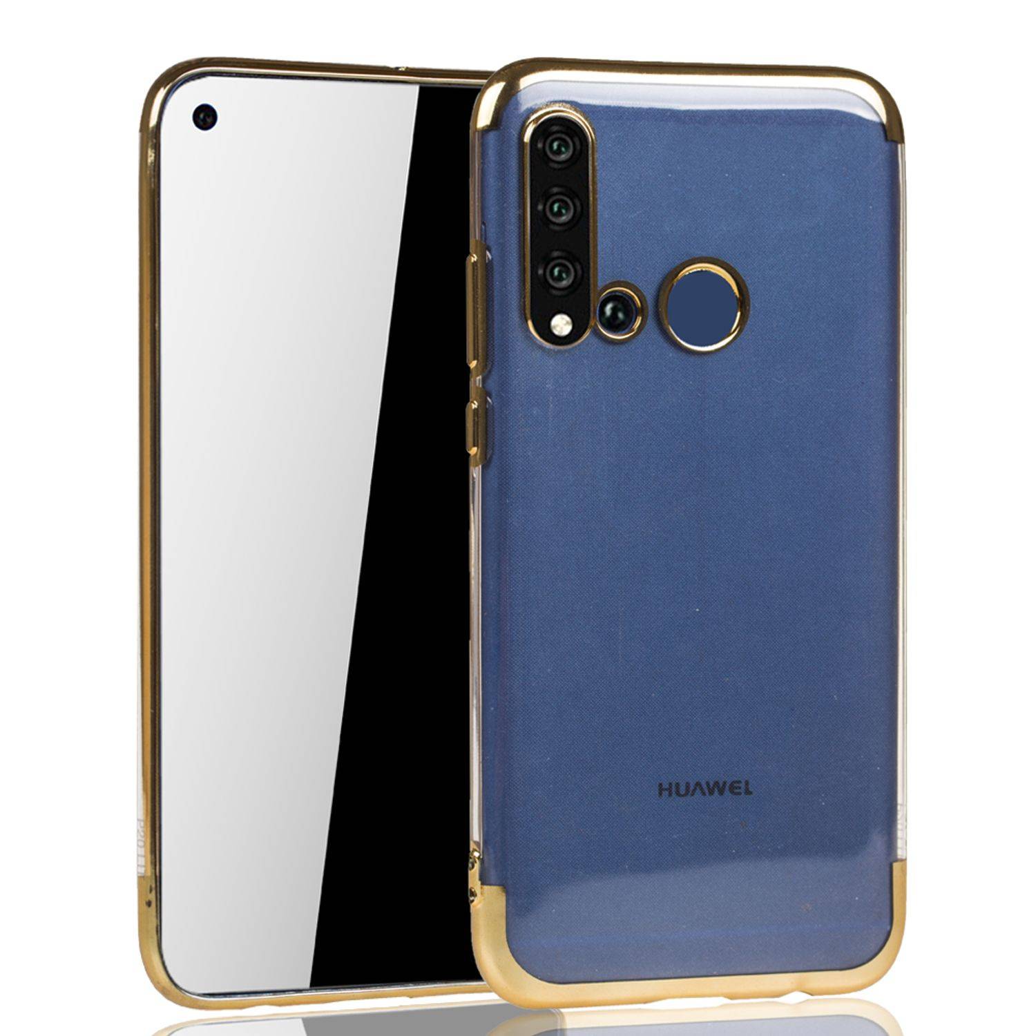 Huawei P20 Lite 2019 Handyhülle Bumper Backcover Gold