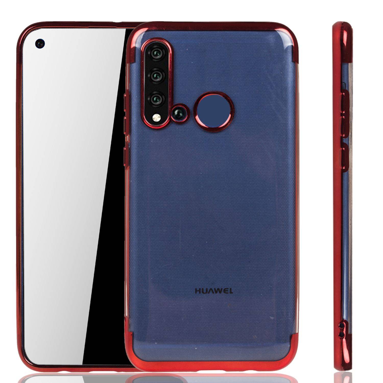 Huawei P20 Lite 2019 Handyhülle Bumper Backcover Rot