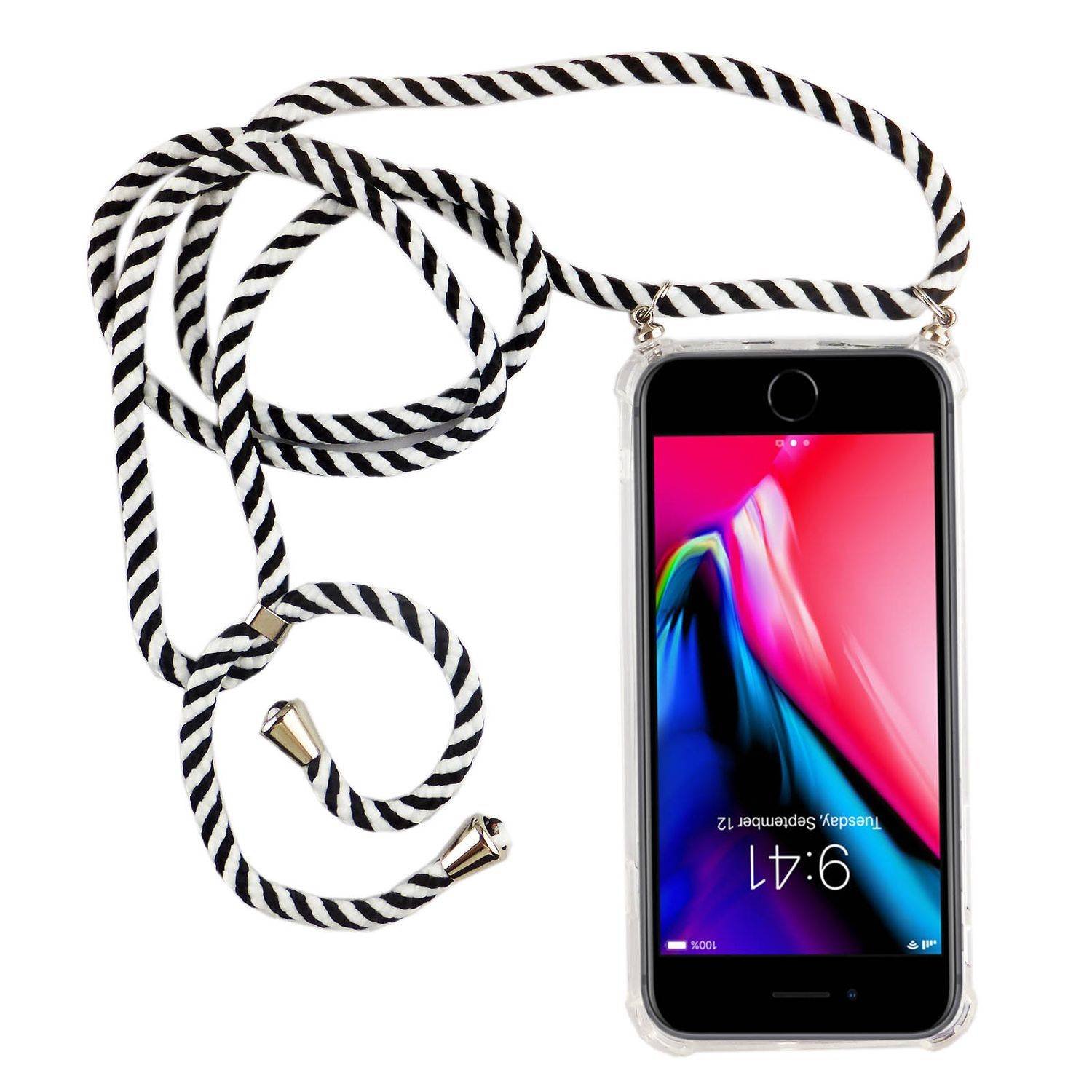 Apple iPhone 7 Plus / iPhone 8 Plus Handykette Handyhülle Umhängetasche Transparent