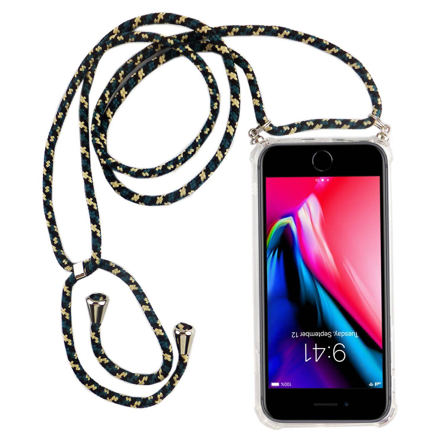 Apple iPhone 7 Plus / iPhone 8 Plus Handykette Handyhülle Umhängetasche Transparent