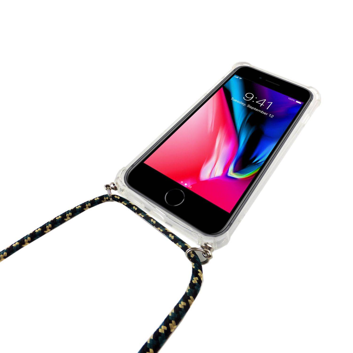 Apple iPhone 7 Plus / iPhone 8 Plus Handykette Handyhülle Umhängetasche Transparent