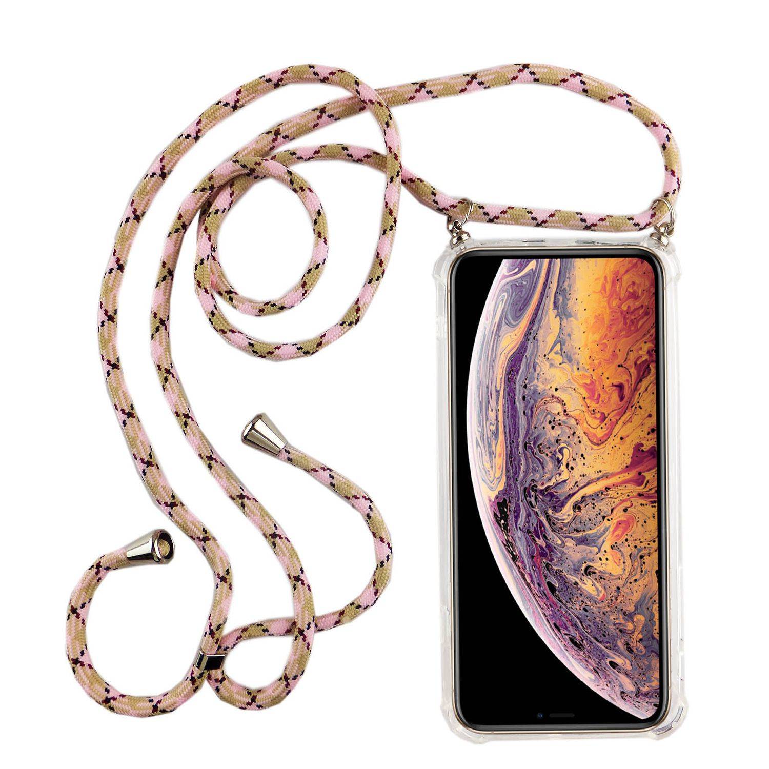 Apple iPhone XR Handykette Handyhülle Umhängetasche Transparent